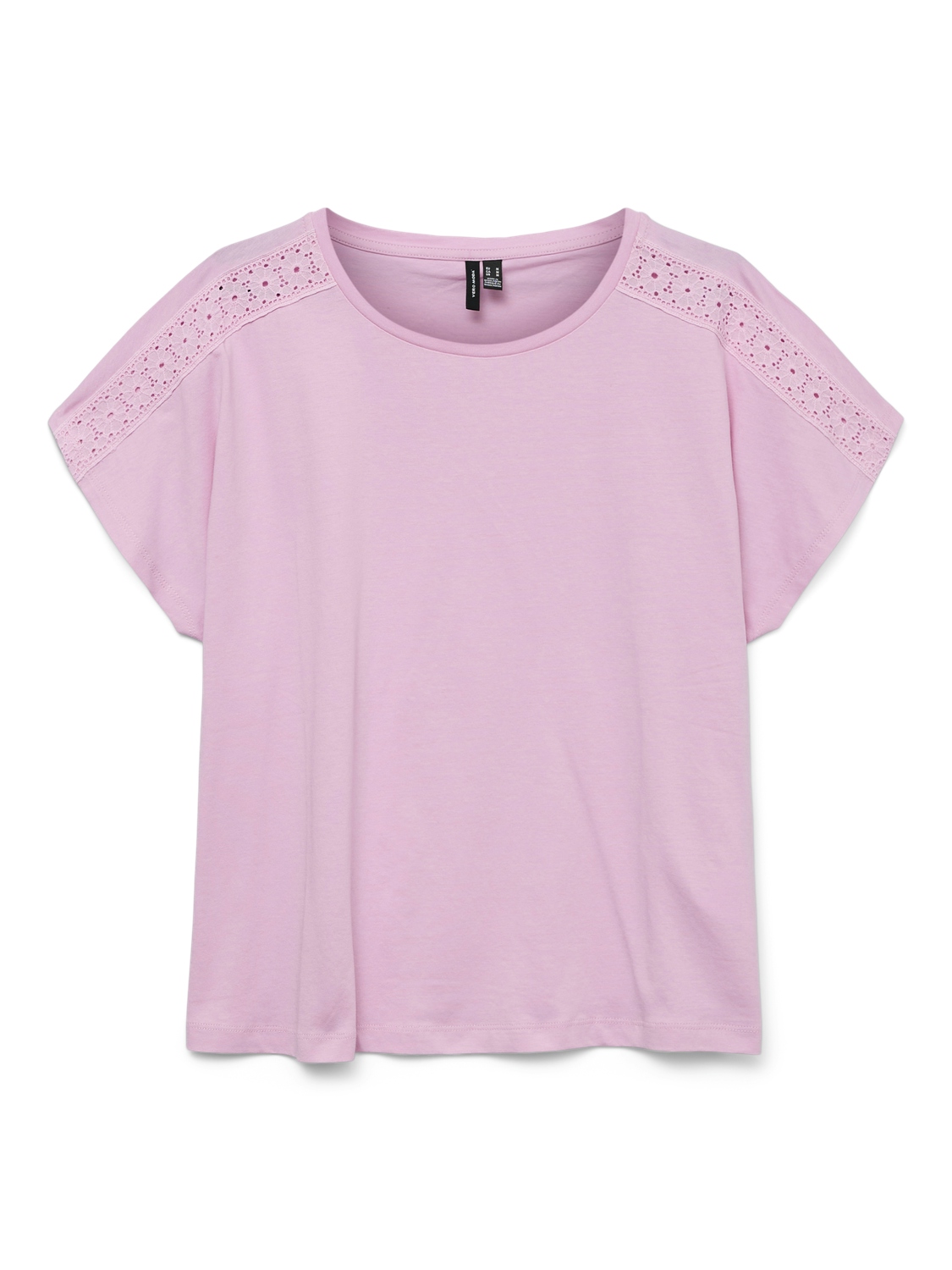 Trendiges Sommer Shirt mit Spitze Rundhals Trendiges Sommer Shirt mit Spitze Rundhals