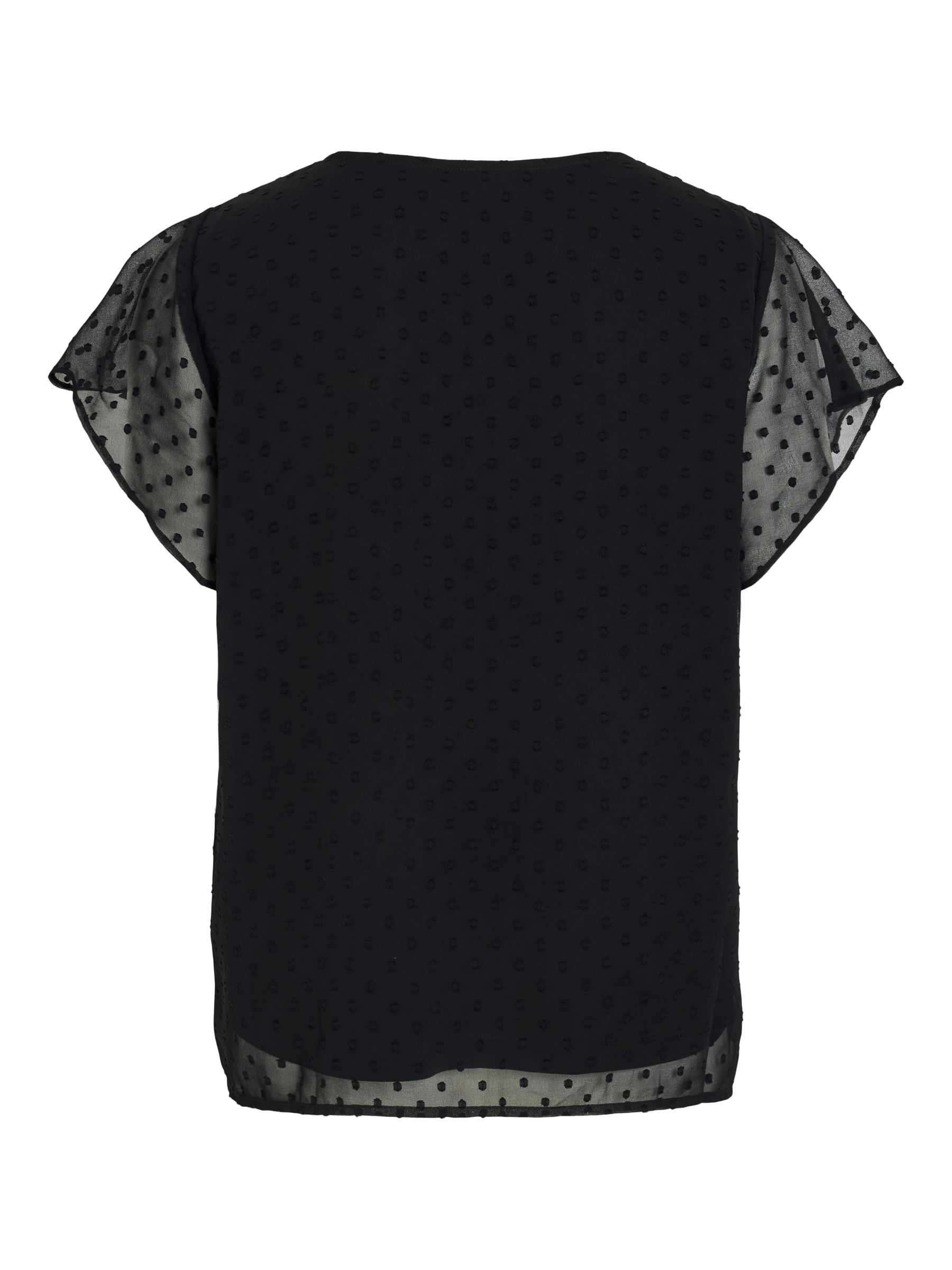 VILA_SpringSummer2025_4576389_14100340_2.jpg T-Shirt mit Pünktchen und Kordel-Detail an Ausschnitt