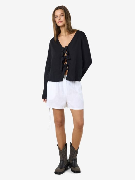Noisy May NOISY MAY Leichte Shorts mit Kordelzug und elastischem Bund – Weiß, Bild 5