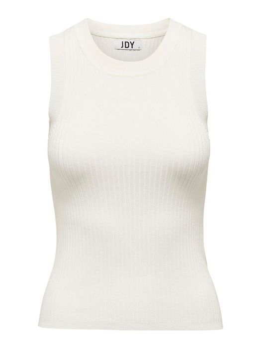 JDY JDY Geripptes Strick-Top ohne Ärmel – Weiß, Bild 7