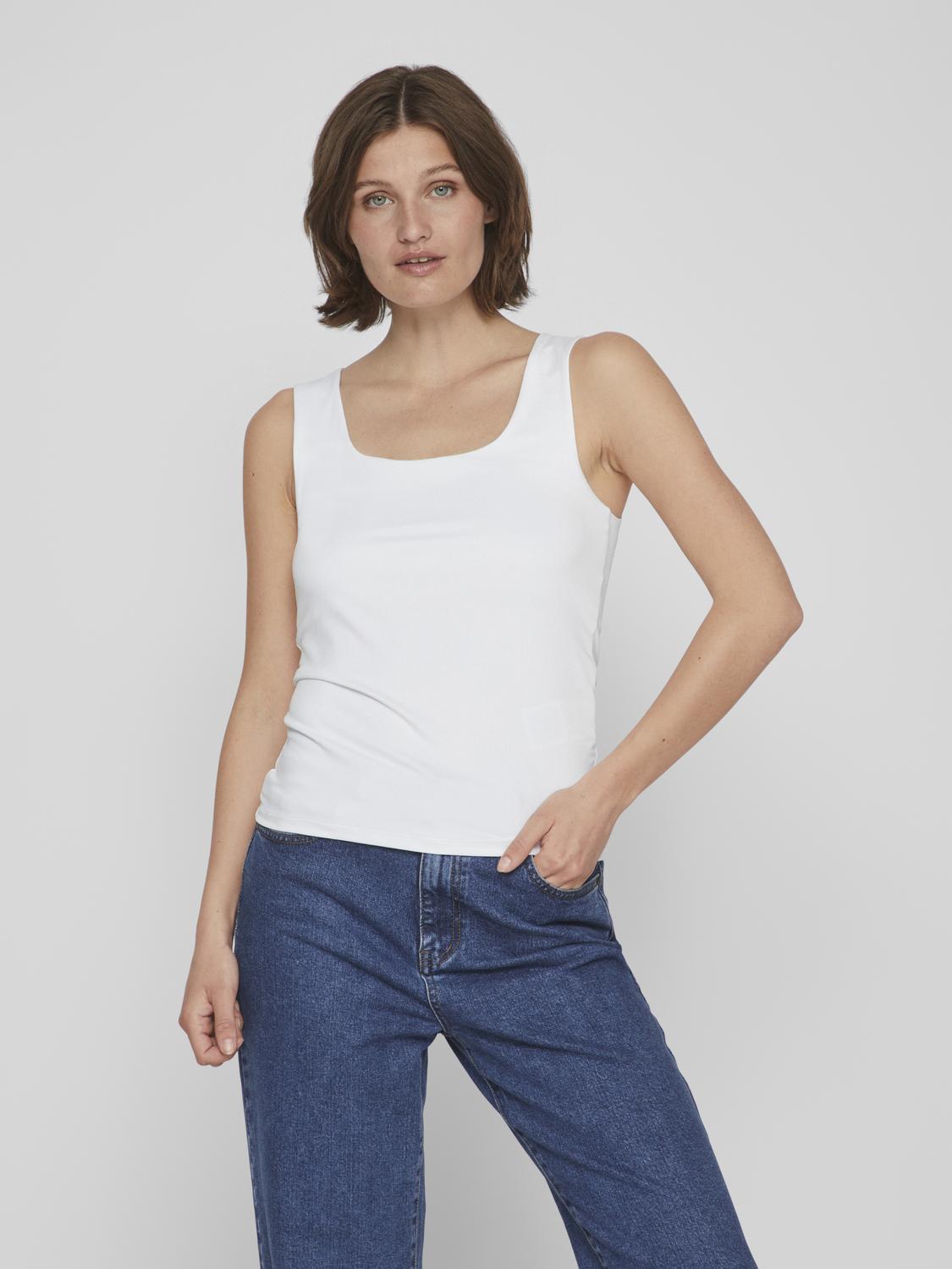 Vila VILA 2er-SET Tank Top Bluse Figurbetont – Weiß, Bild 2