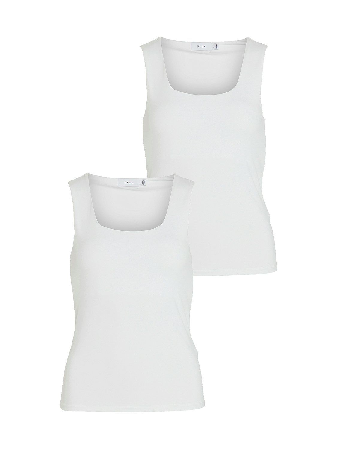 Vila VILA 2er-SET Tank Top Bluse Figurbetont – Weiß, Bild 1
