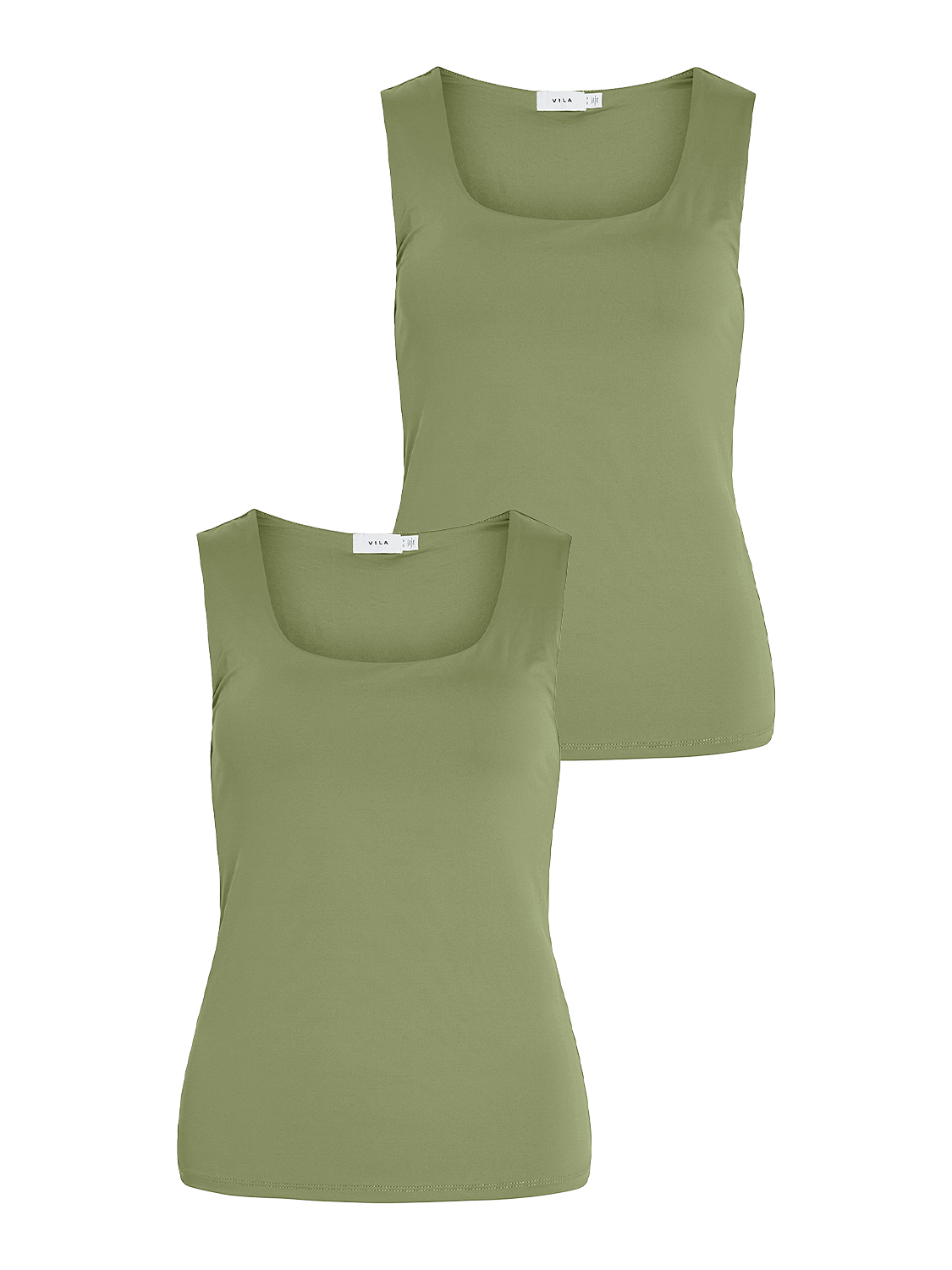 Vila VILA 2er-SET Tank Top Bluse Figurbetont – Grün, Bild 1