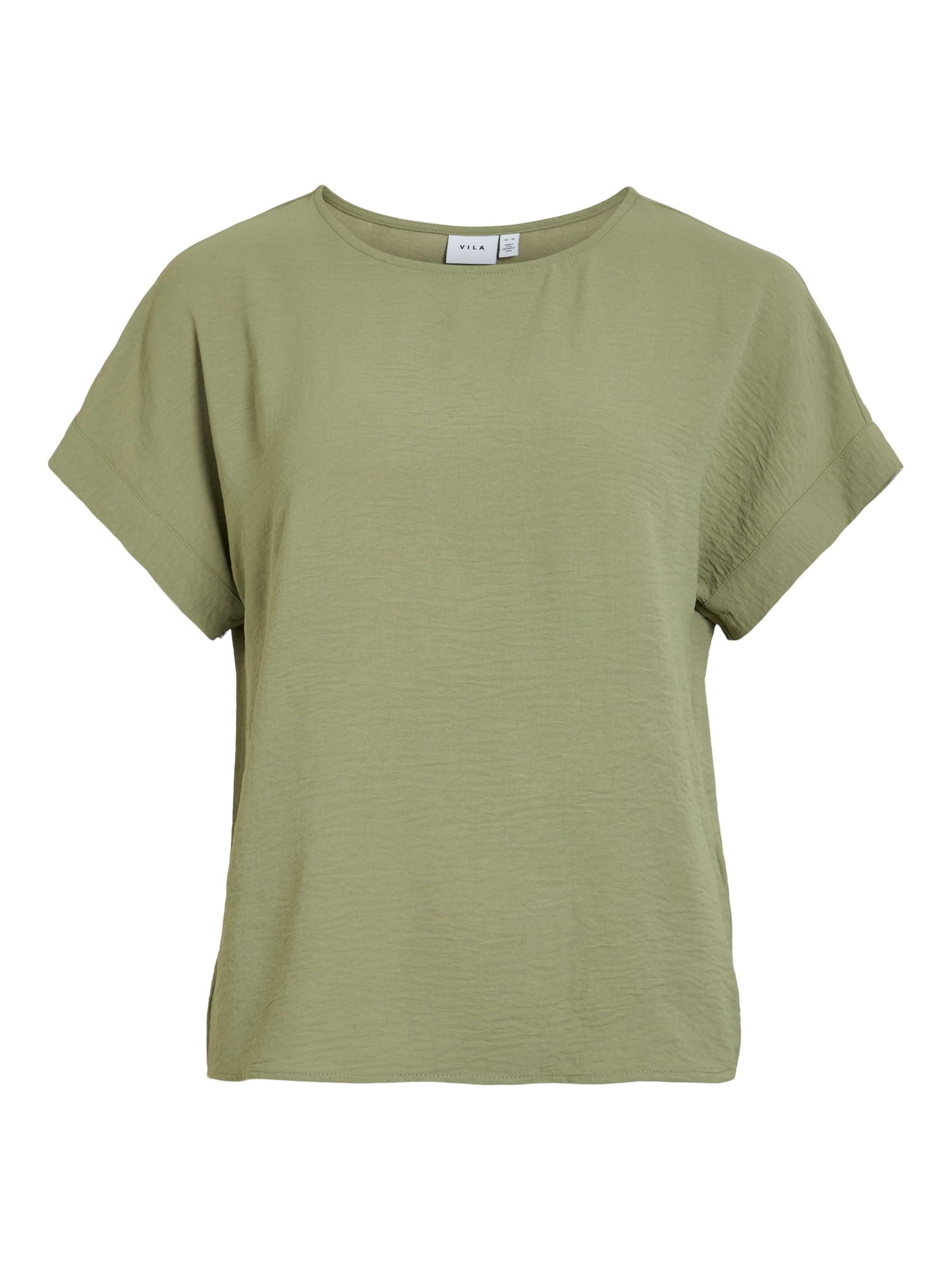 VILA_NOOS2025_4634824_14101663_copy.jpg Modisches T-Shirt mit Crepe Design und Rundhalsausschnitt