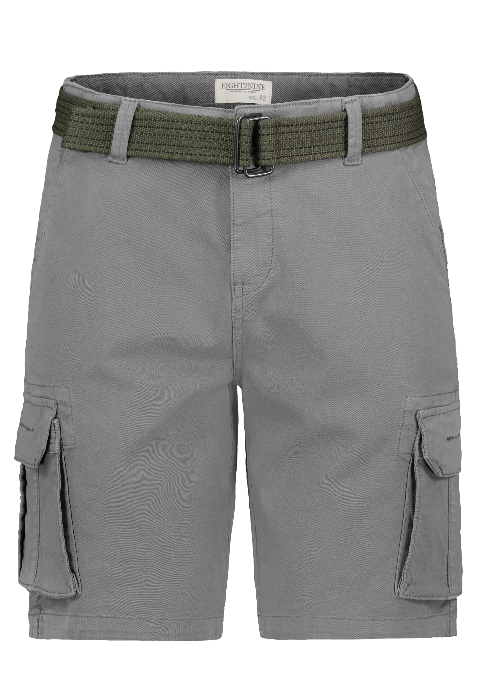 H64062BB62370KA1EN_23300_V.jpg Kurze Cargo Shorts mit Gürtel und Chino Style