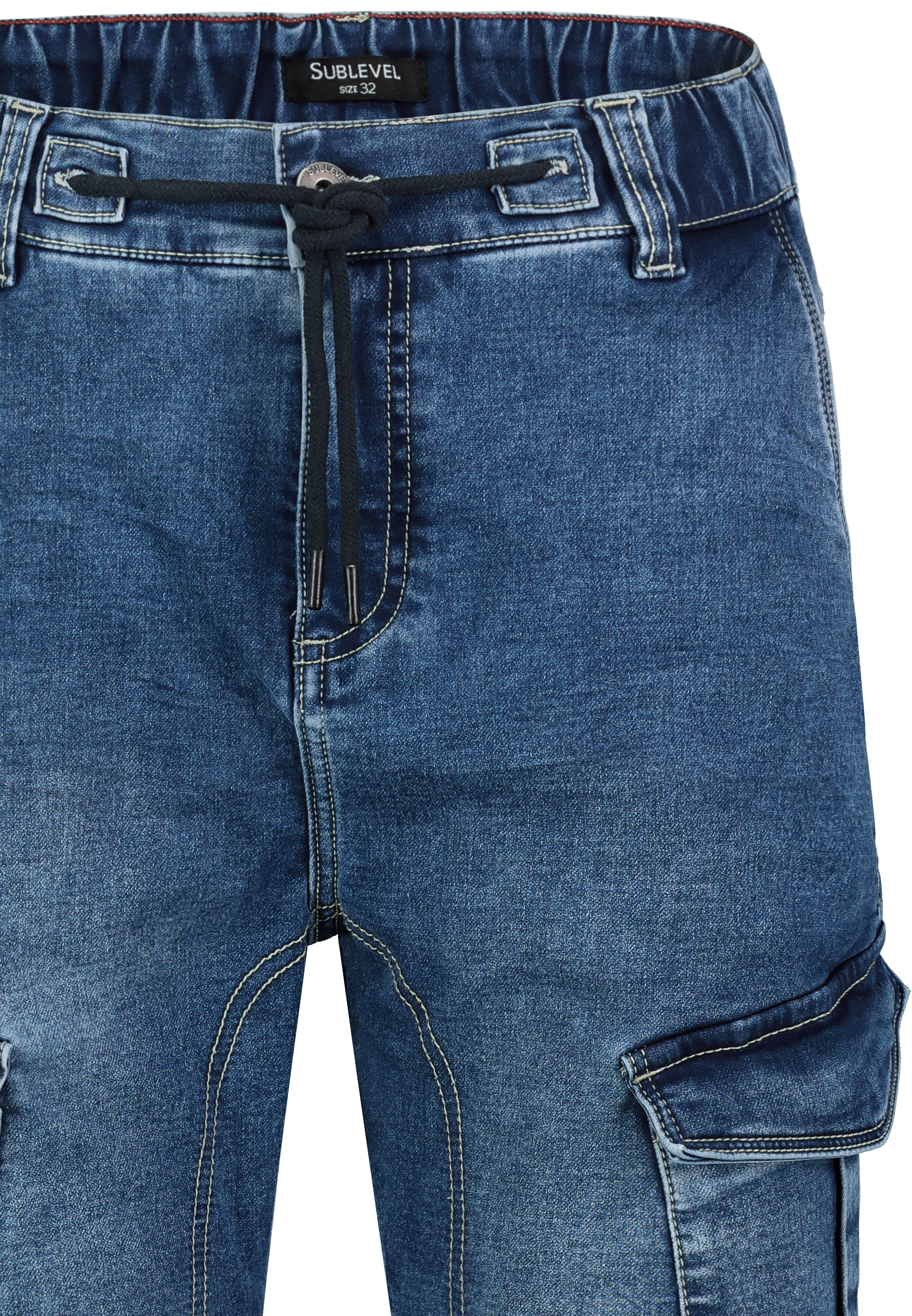 H13245BD61657D11-2_19400_D1.jpg Jogger-Jeans mit Kordelzug und Cargotaschen