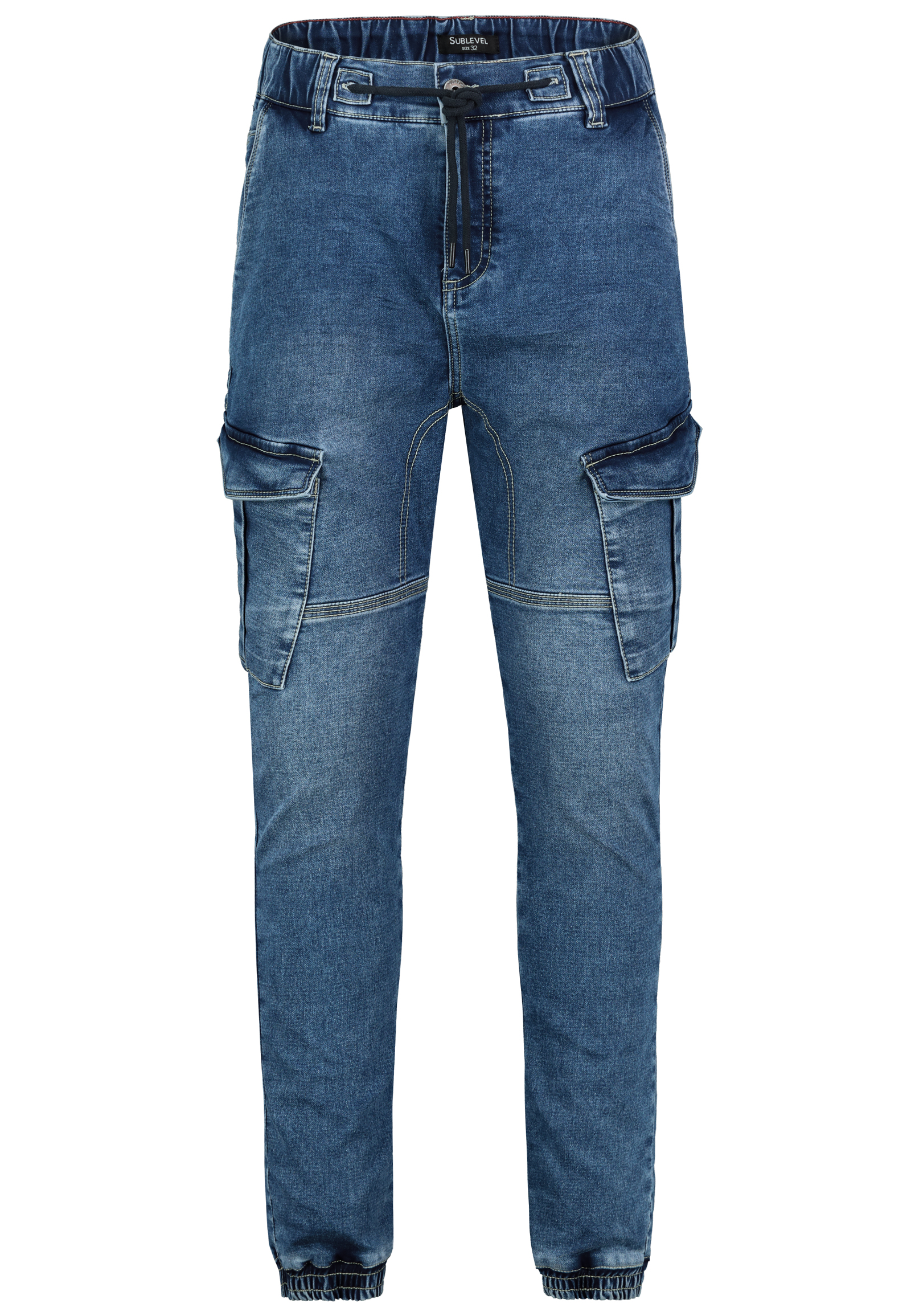H13245BD61657D11-2_19400_V.jpg Jogger-Jeans mit Kordelzug und Cargotaschen