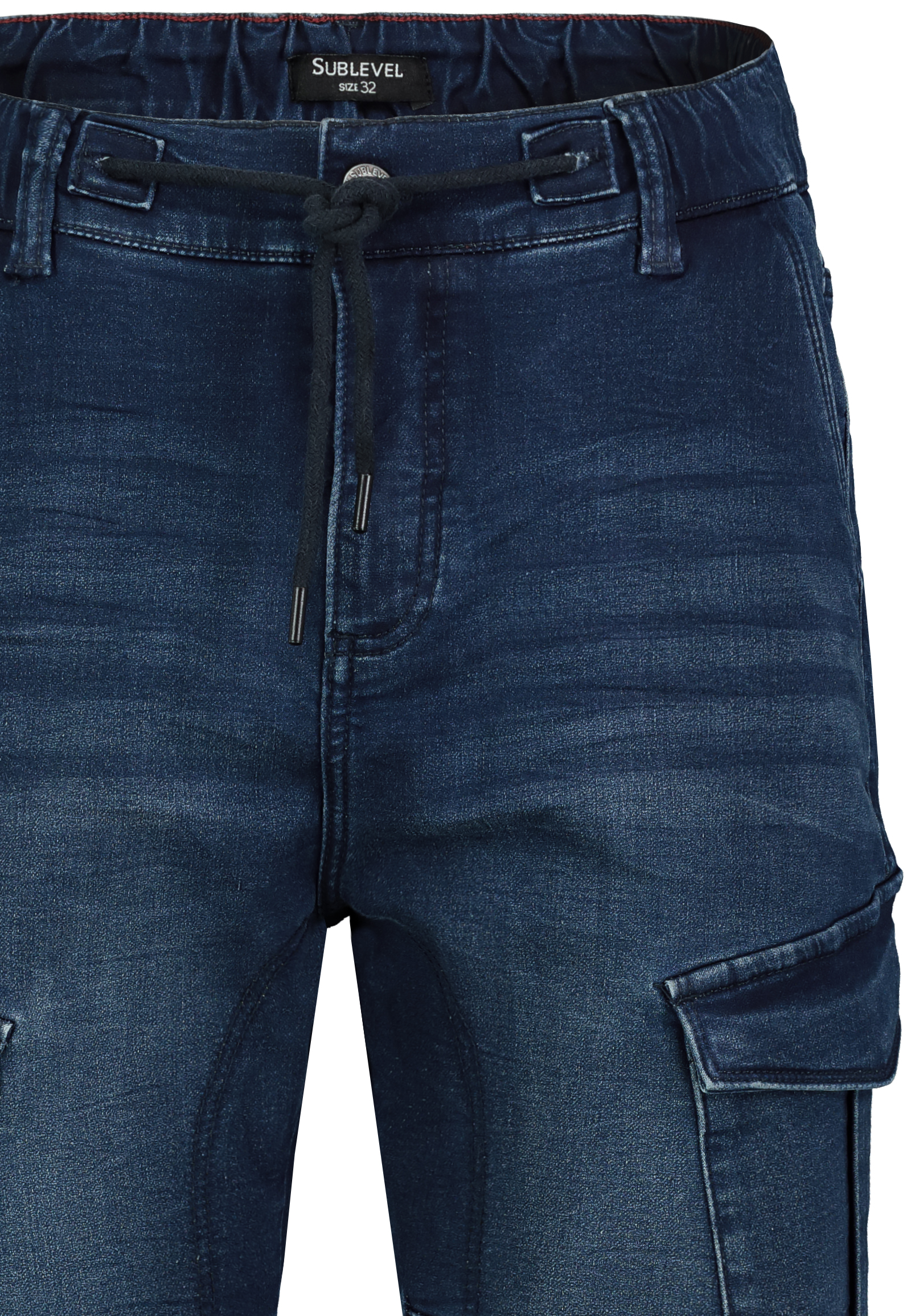 H13245BD61657D84-2_19400_D1.jpg Jogger-Jeans mit Kordelzug und Cargotaschen