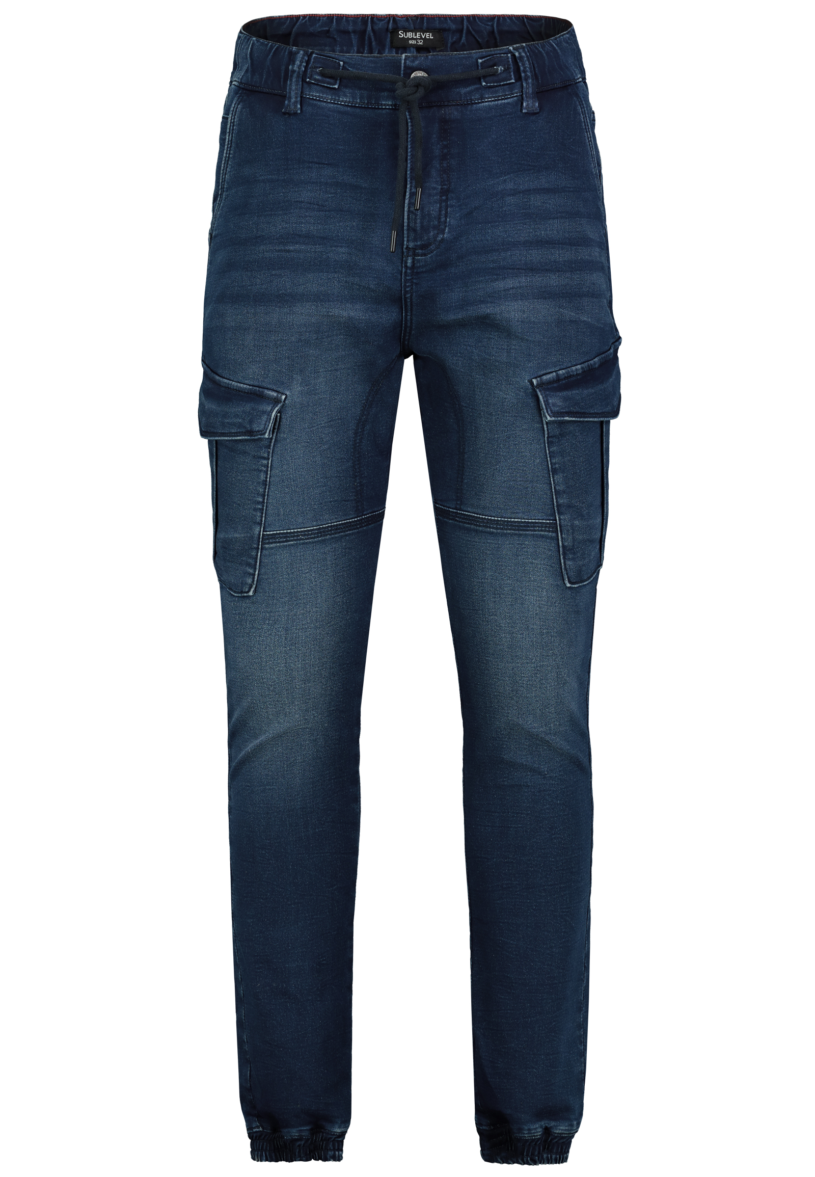 H13245BD61657D84-2_19400_V.jpg Jogger-Jeans mit Kordelzug und Cargotaschen