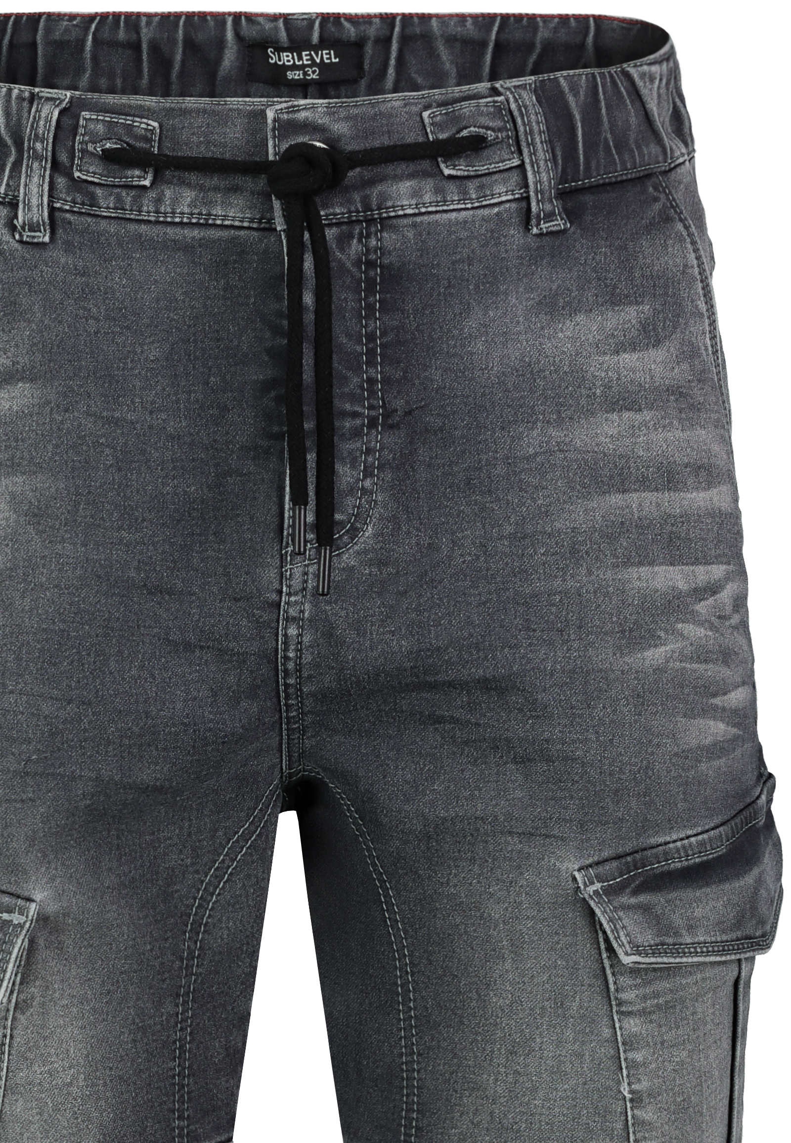 H13245BD61657G37-2_23000_D1.jpg Jogger-Jeans mit Kordelzug und Cargotaschen