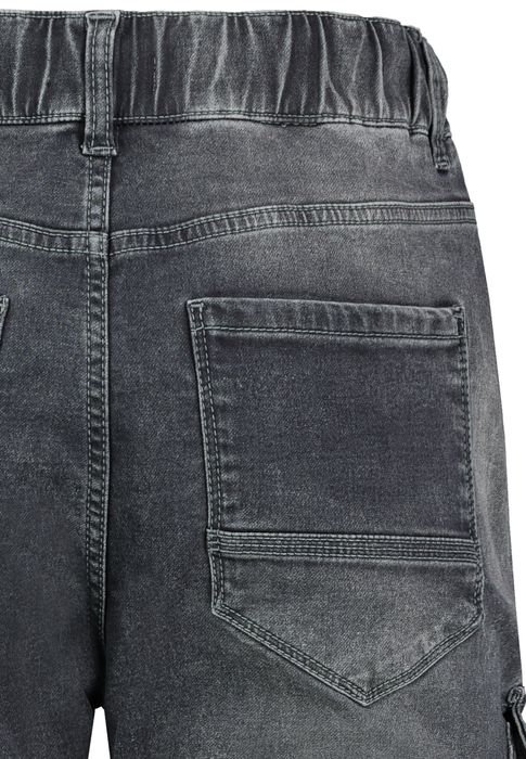 Sublevel Jogger-Jeans mit Kordelzug und Cargotaschen – Grau, Bild 3