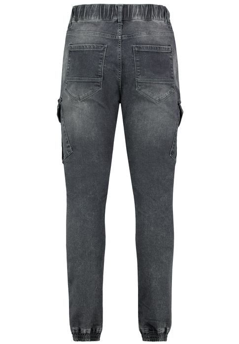 Sublevel Jogger-Jeans mit Kordelzug und Cargotaschen – Grau, Bild 6