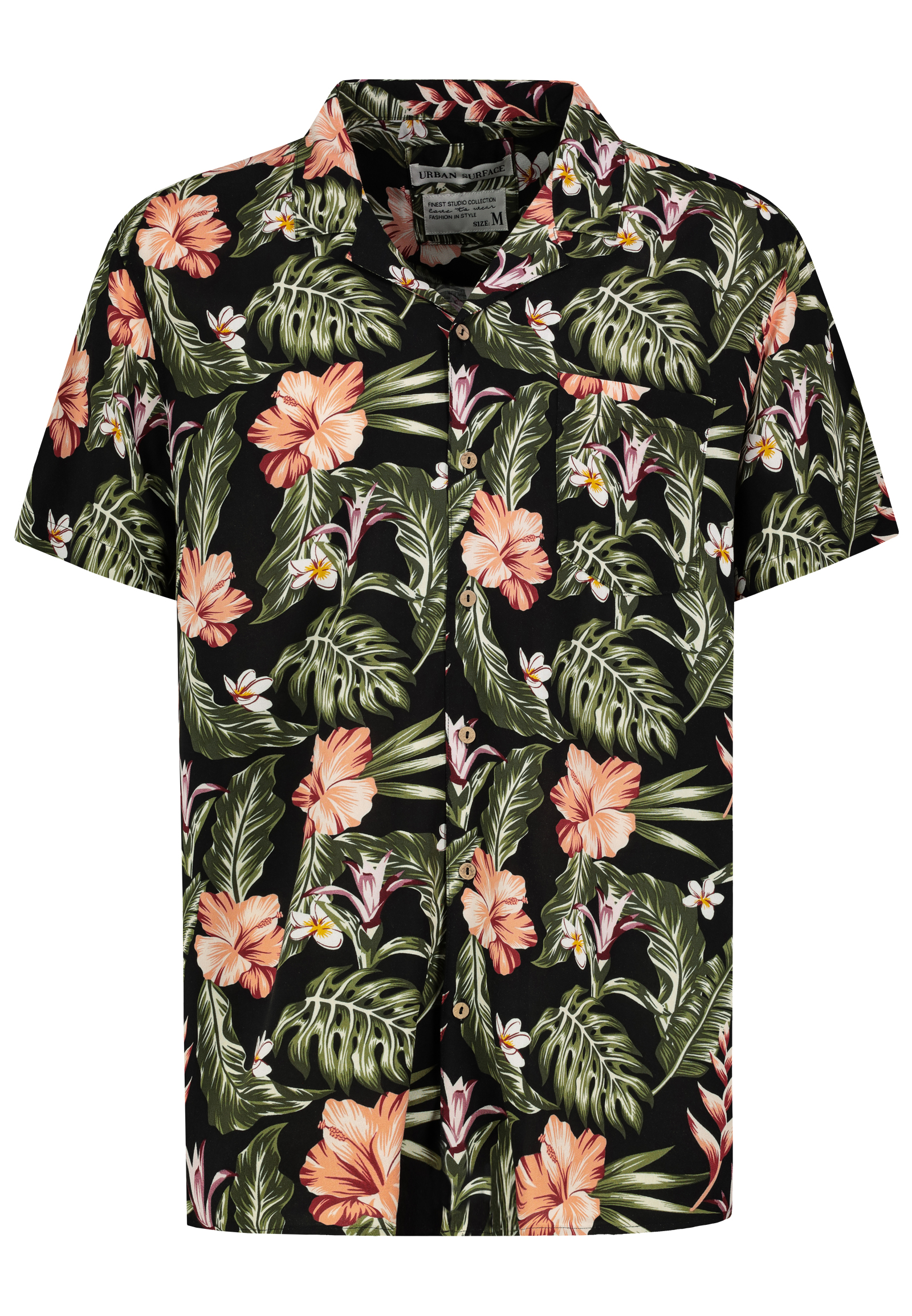 H73771M10979M_24000_V.jpg Viskose Kurzarm-Hemd mit abstraktem Tropical Design Muster