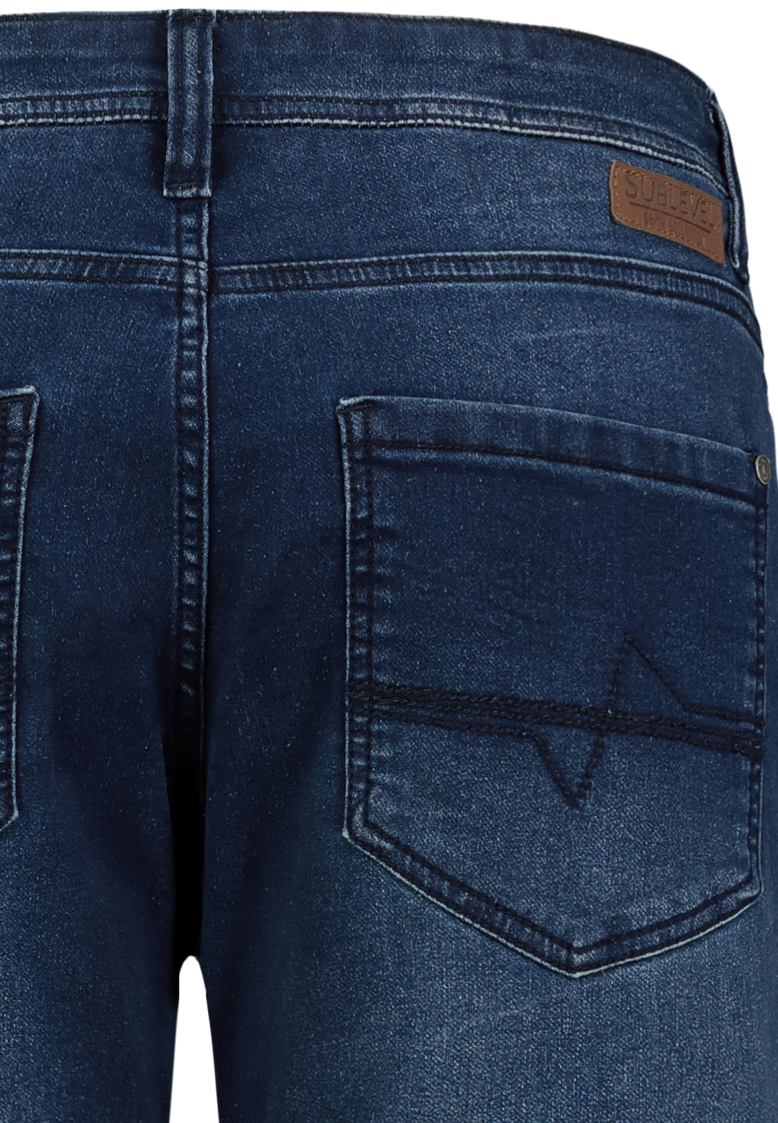 H13245BD62454D84NO_19400_D3.jpg Slim Fit Jeans Used Denim Waschung Tunnelzug Sommer
