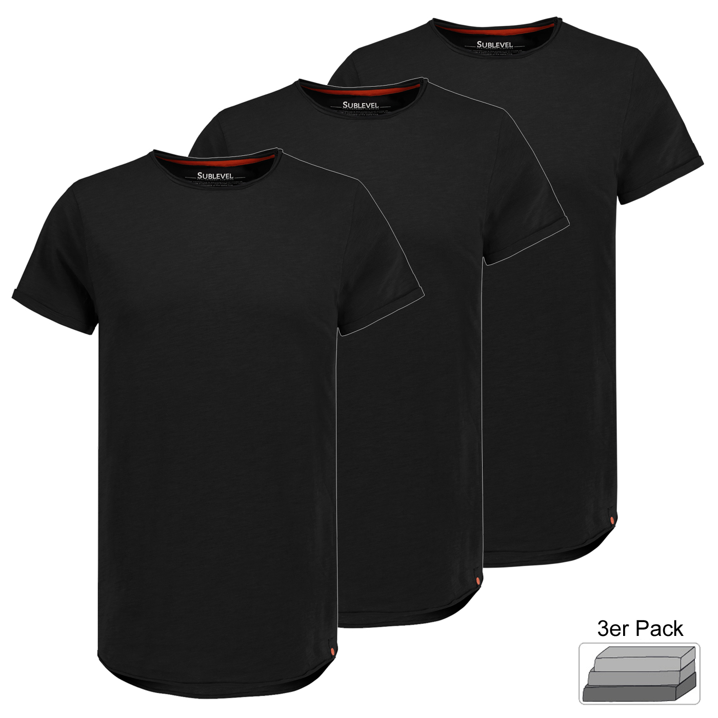 H16180W20539K3PK3_001.jpg 3er Pack Herren T-Shirts mit Rundhals und Rollkante