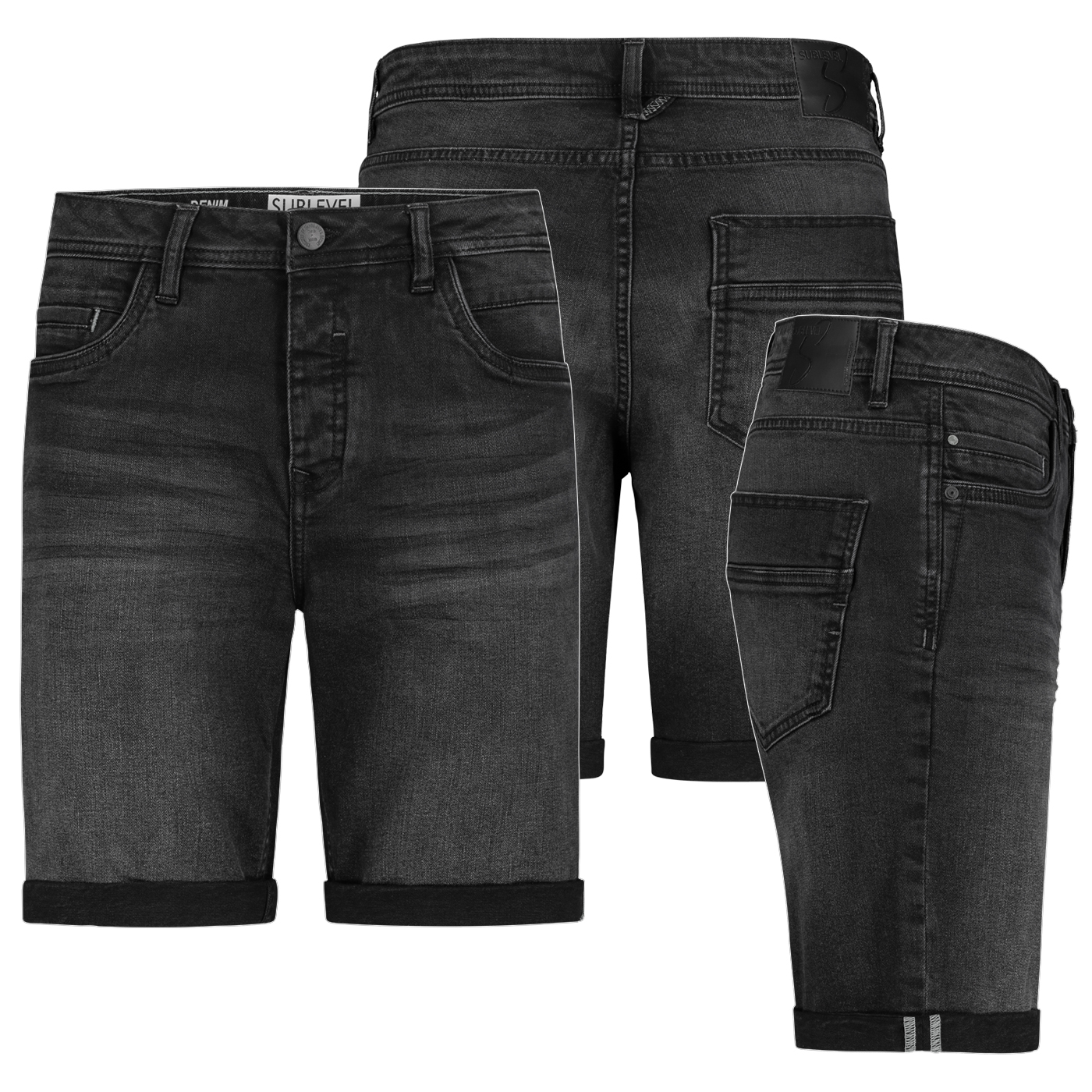 H85077BD62495KB153_001.jpg Bermuda Jeans-Shorts mit umgeschlagenem Saum