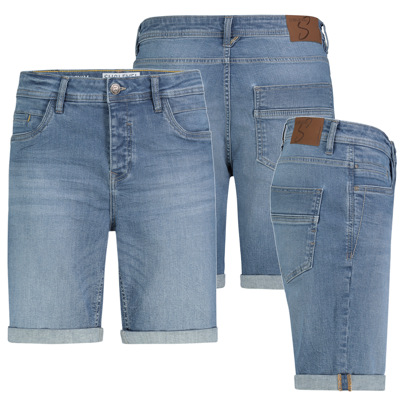 H85077BD62495KL193_001.jpg Bermuda Jeans-Shorts mit umgeschlagenem Saum