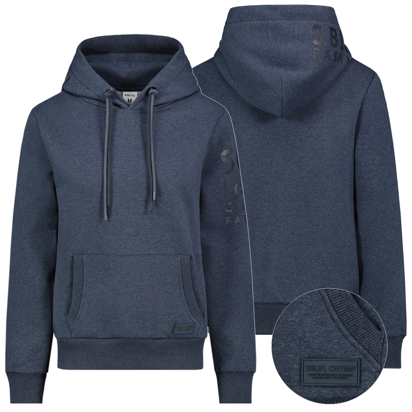 D10600T02690A3NO_001.jpg Kapuzenpullover mit Kängurutasche und Logoprint
