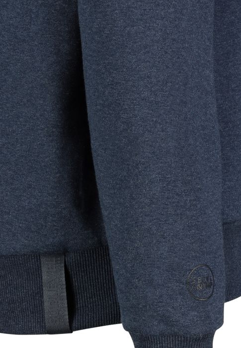 Sublevel Kapuzenpullover mit Kängurutasche und Logoprint – Blau, Bild 6