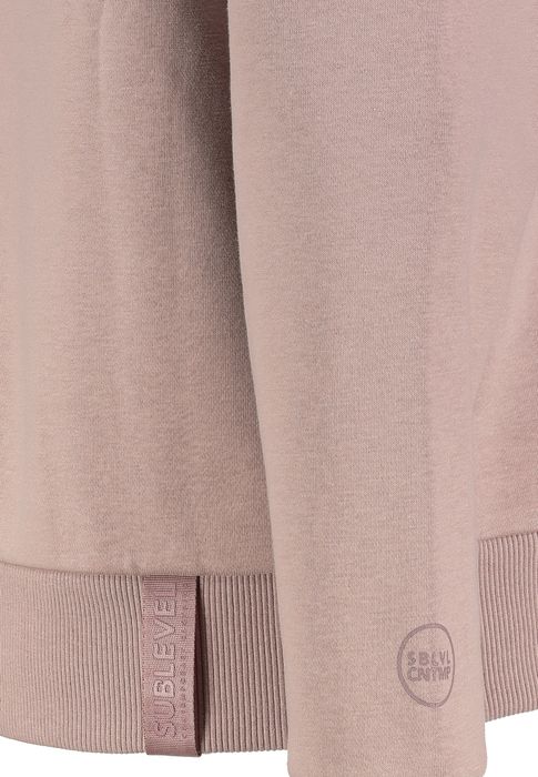 Sublevel Kapuzenpullover mit Kängurutasche und Logoprint – Rosa, Bild 6