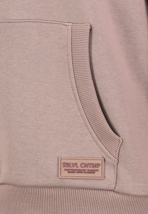 Sublevel Kapuzenpullover mit Kängurutasche und Logoprint – Rosa, Bild 5