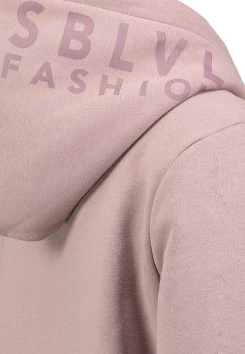 Sublevel Kapuzenpullover mit Kängurutasche und Logoprint – Rosa, Bild 3