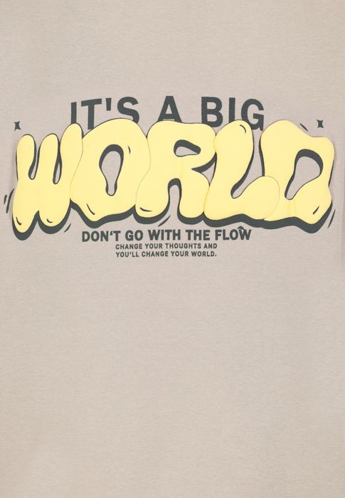 Sublevel Hoodie mit It is what it is Schriftzug Print – Beige, Bild 3