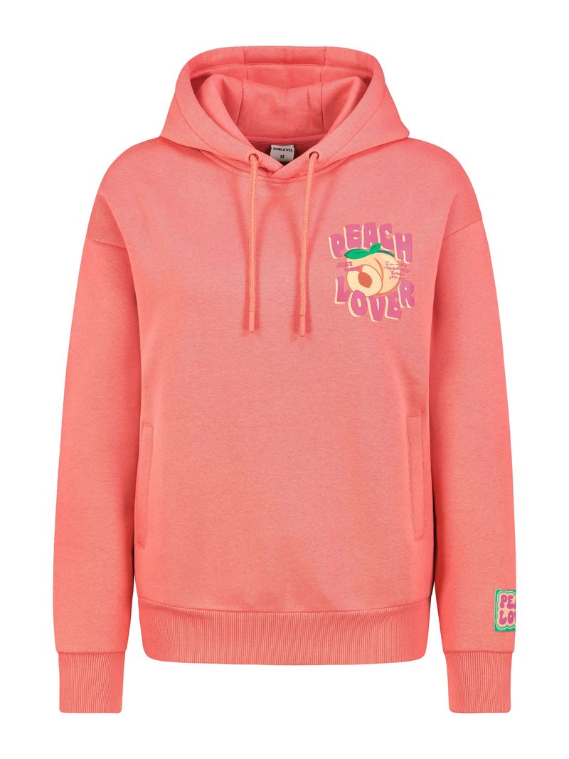 Sublevel Hoodie mit Spread Your Love Schriftzug – Rot, Bild 1