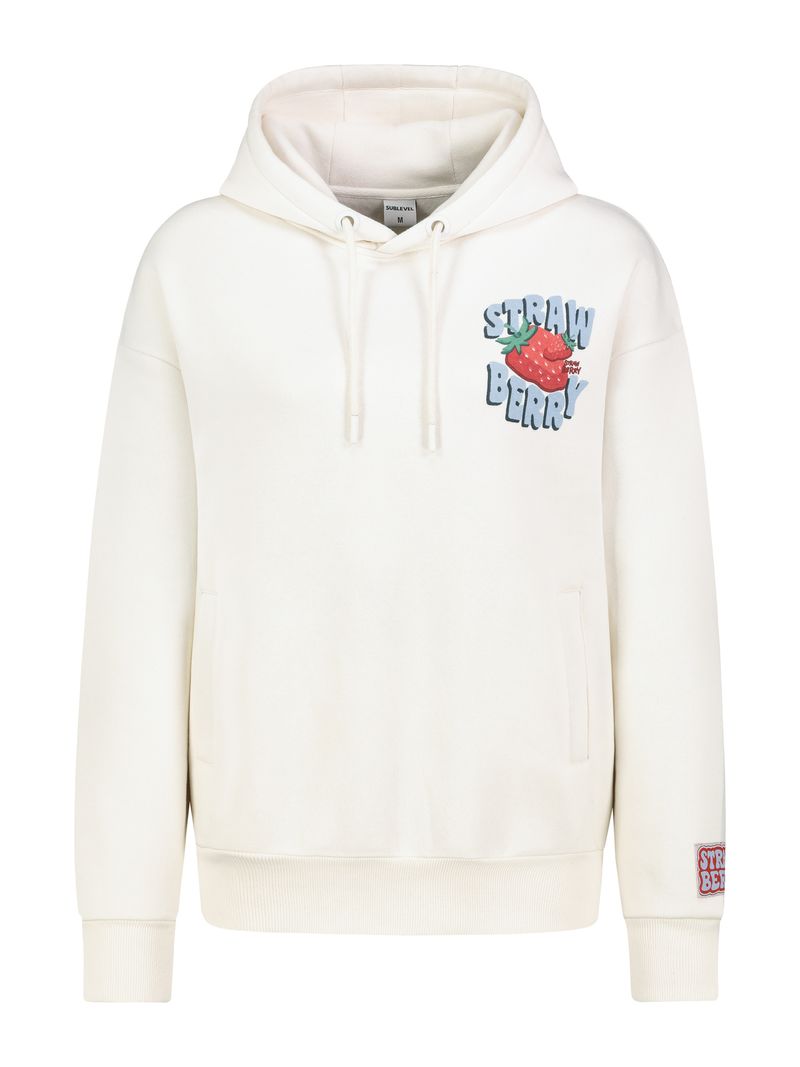 Sublevel Hoodie mit Spread Your Love Schriftzug – Weiß, Bild 1