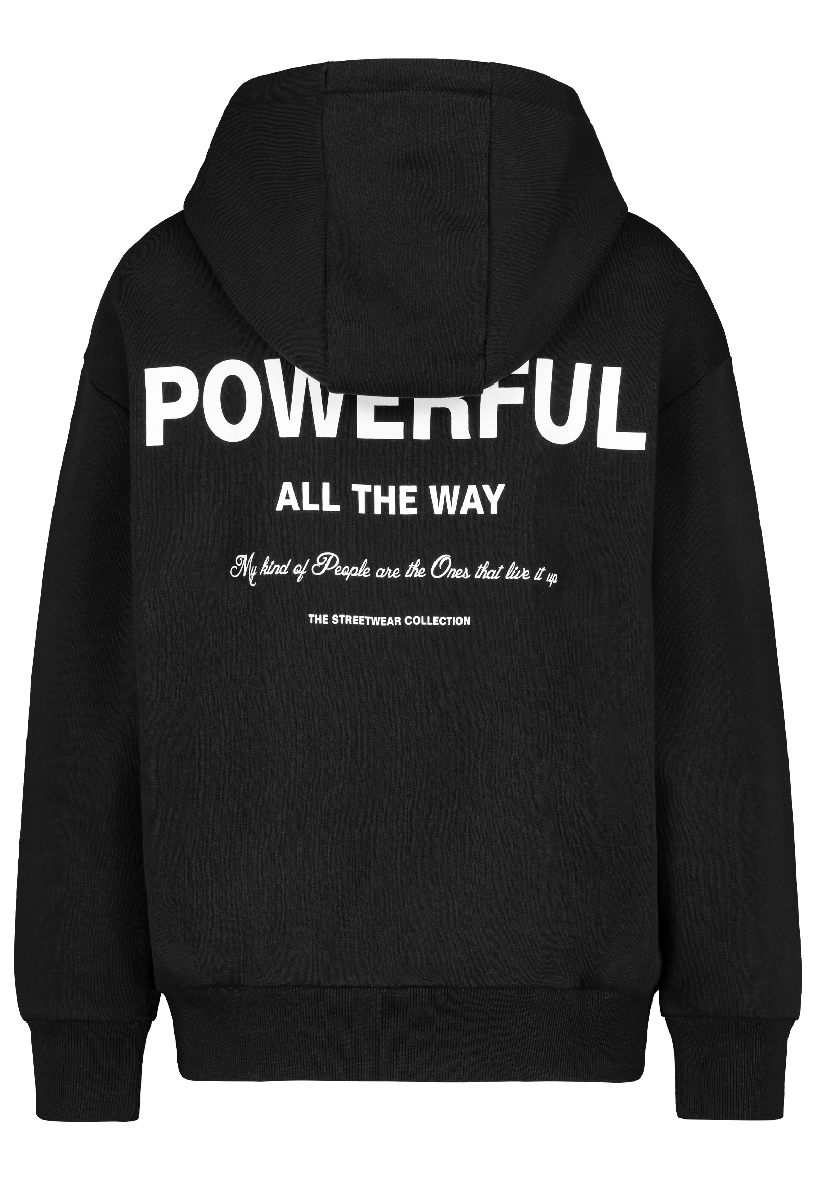 D10608BC02681A_24000_H.jpg Kapuzenpullover mit Kängurutasche und Slogan-Print
