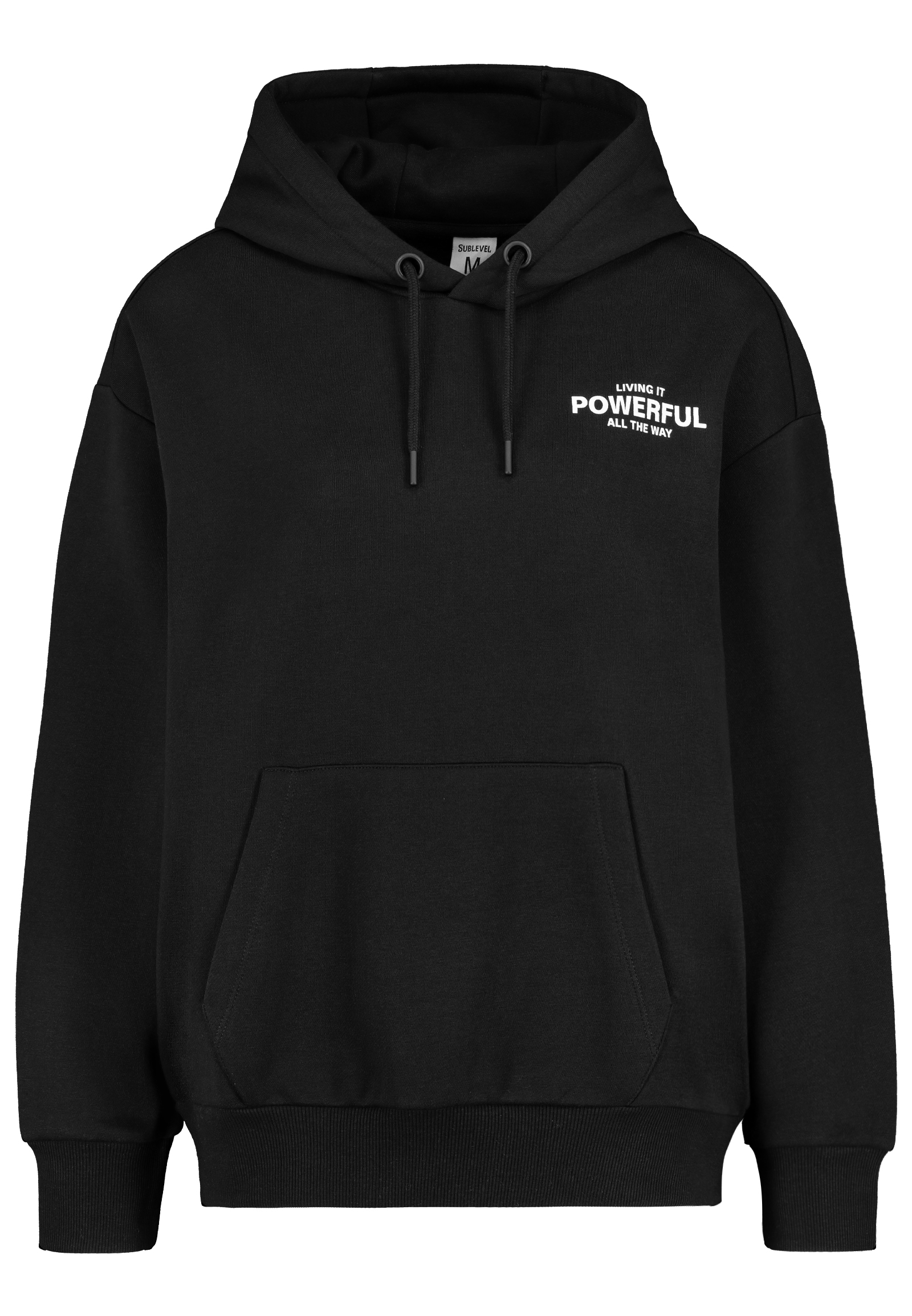 D10608BC02681A_24000_V.jpg Kapuzenpullover mit Kängurutasche und Slogan-Print
