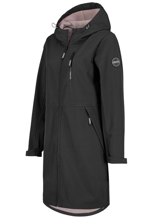 Funktionaler Softshell Mantel mit Reißverschlusstaschen, Farbe: Dunkelgrau