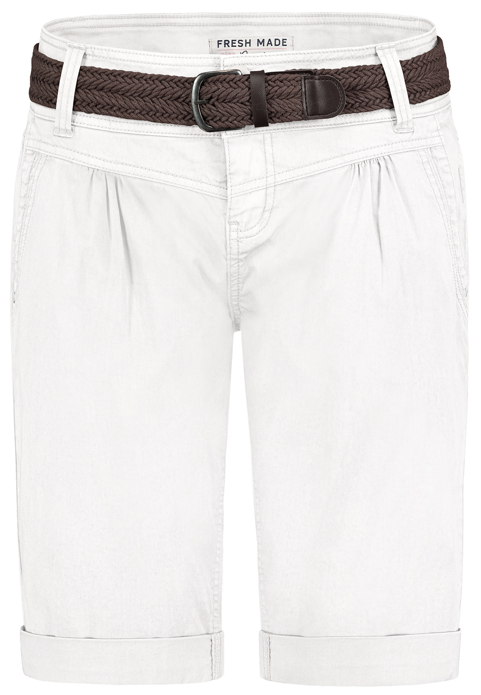 D60530Z60080ZA1_22000_V.jpg Bermuda Chinoshorts mit geflochtenem Gürtel und Taschen