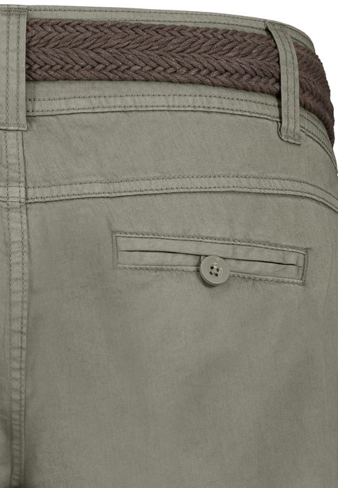Fresh Made Bermuda Chinoshorts mit geflochtenem Gürtel und Taschen – Grün, Bild 5