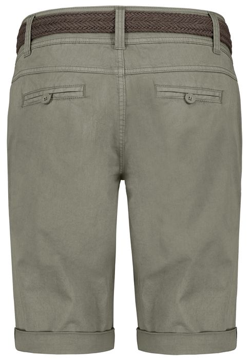 Fresh Made Bermuda Chinoshorts mit geflochtenem Gürtel und Taschen – Grün, Bild 4