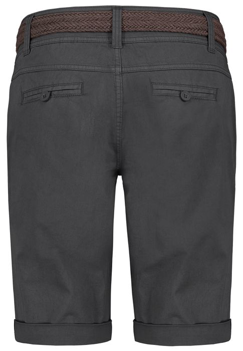 Fresh Made Bermuda Chinoshorts mit geflochtenem Gürtel und Taschen – Dunkelgrau, Bild 4