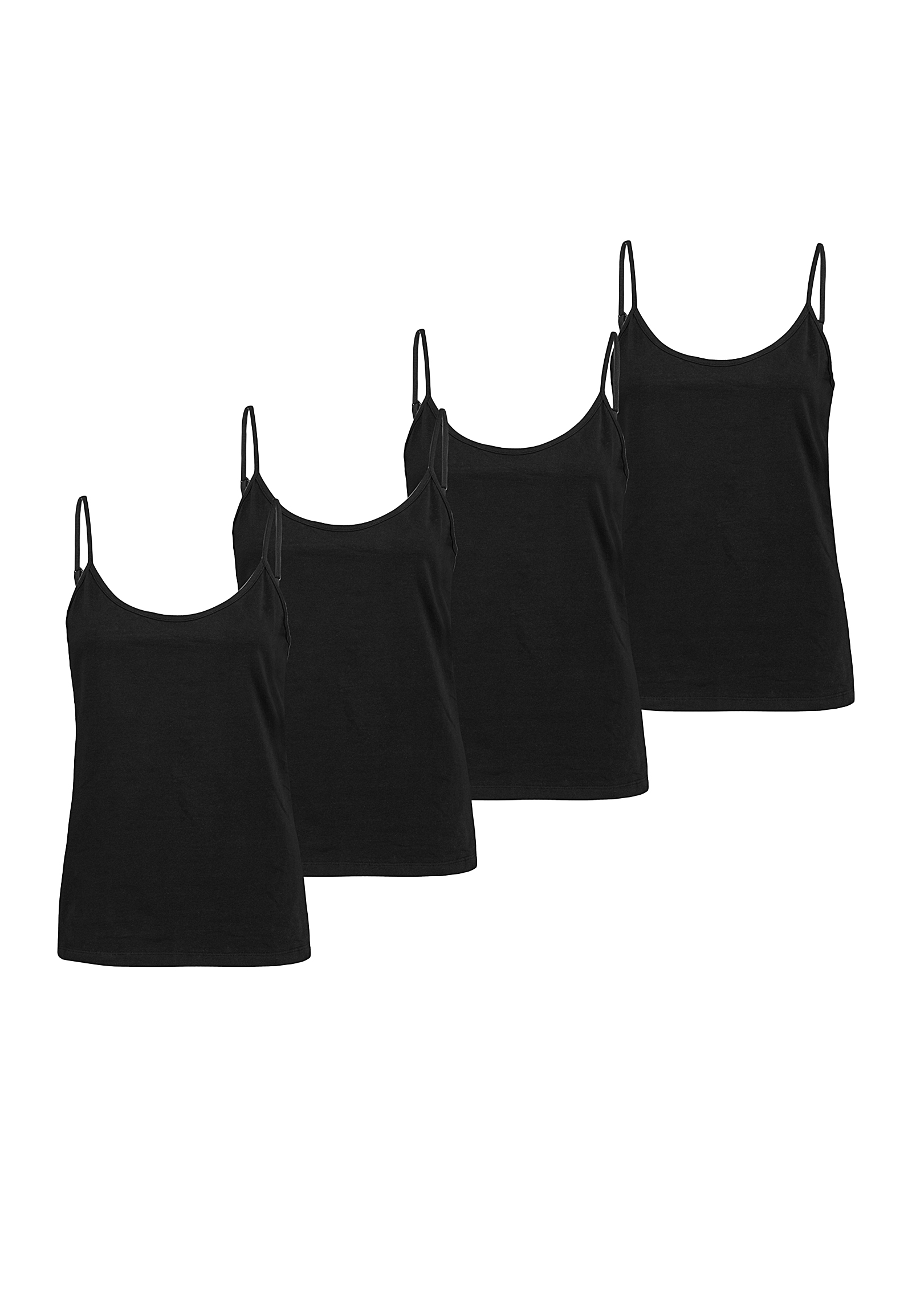 Basic Jersey Tanktop verstellbare Spaghettiträger Basic Jersey Tanktop verstellbare Spaghettiträger