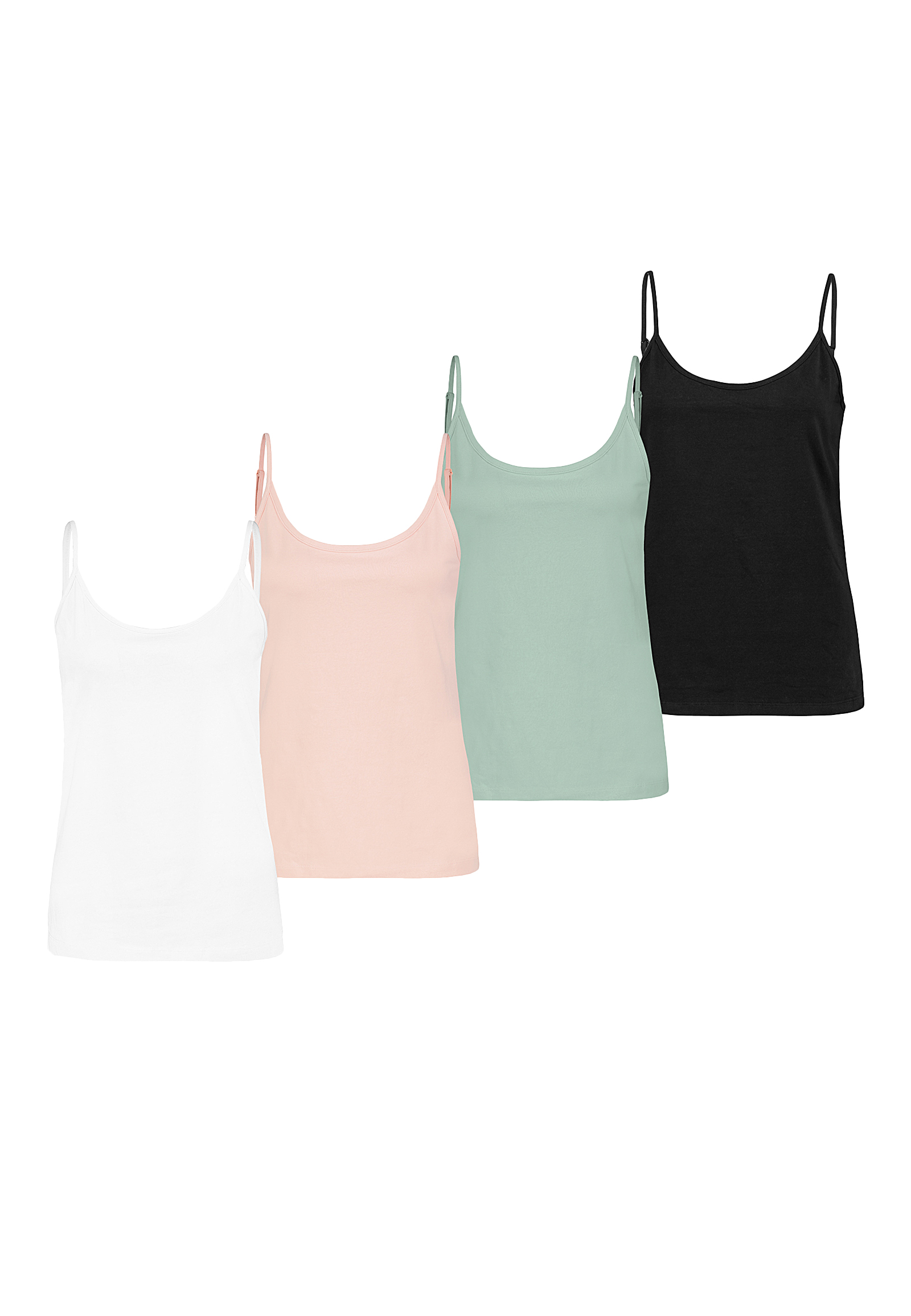 Basic Jersey Tanktop verstellbare Spaghettiträger Basic Jersey Tanktop verstellbare Spaghettiträger