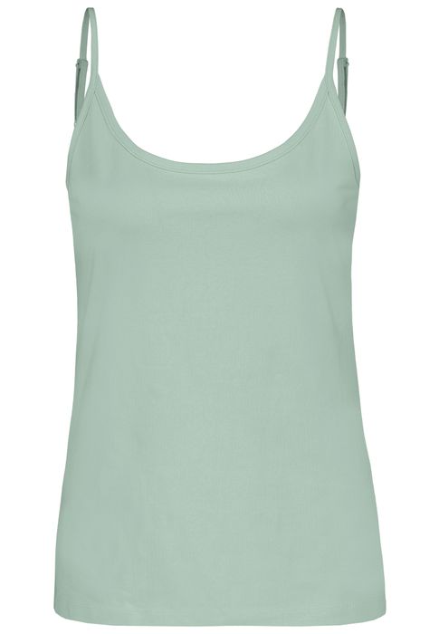 Sublevel Basic Jersey Tanktop verstellbare Spaghettiträger – Schwarz-Grün, Bild 5