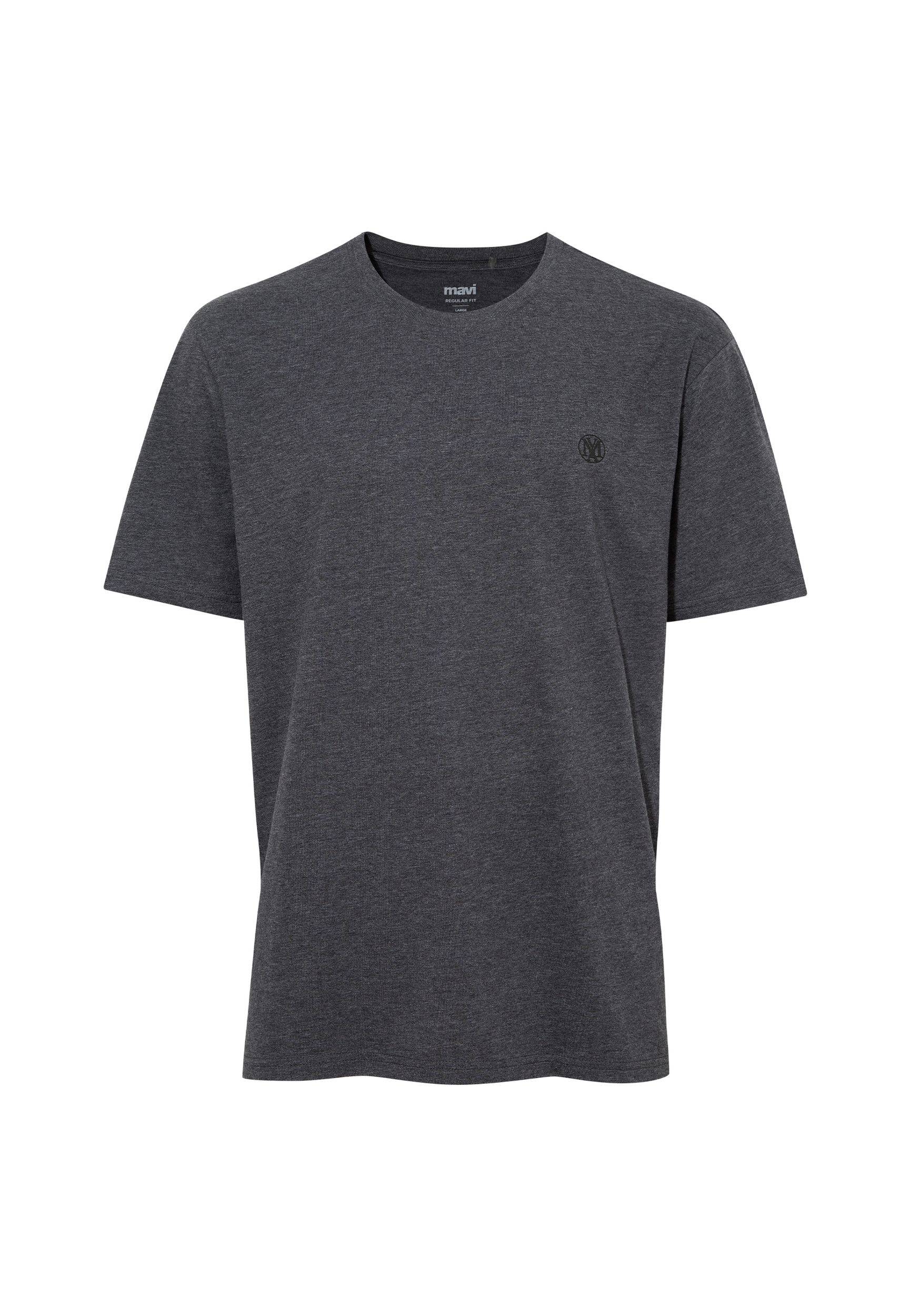 Mavi_25Spring1_asphalt_0611088-80106_5.jpg T-Shirt mit Rundhalsausschnitt und Logo