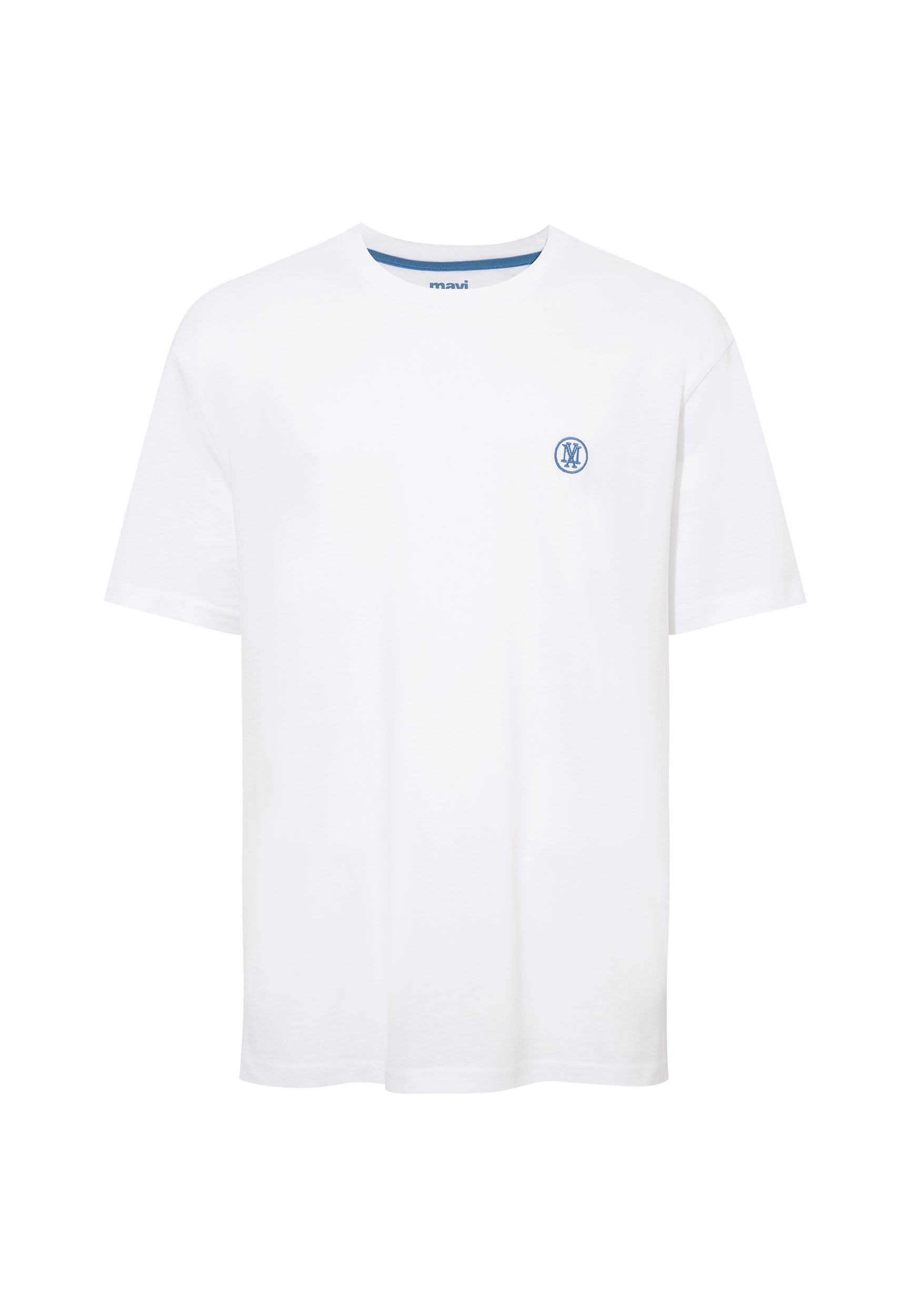 Mavi_25Spring1_white_067074-620_5.jpg Rundhals-T-Shirt mit markantem Brustlogo