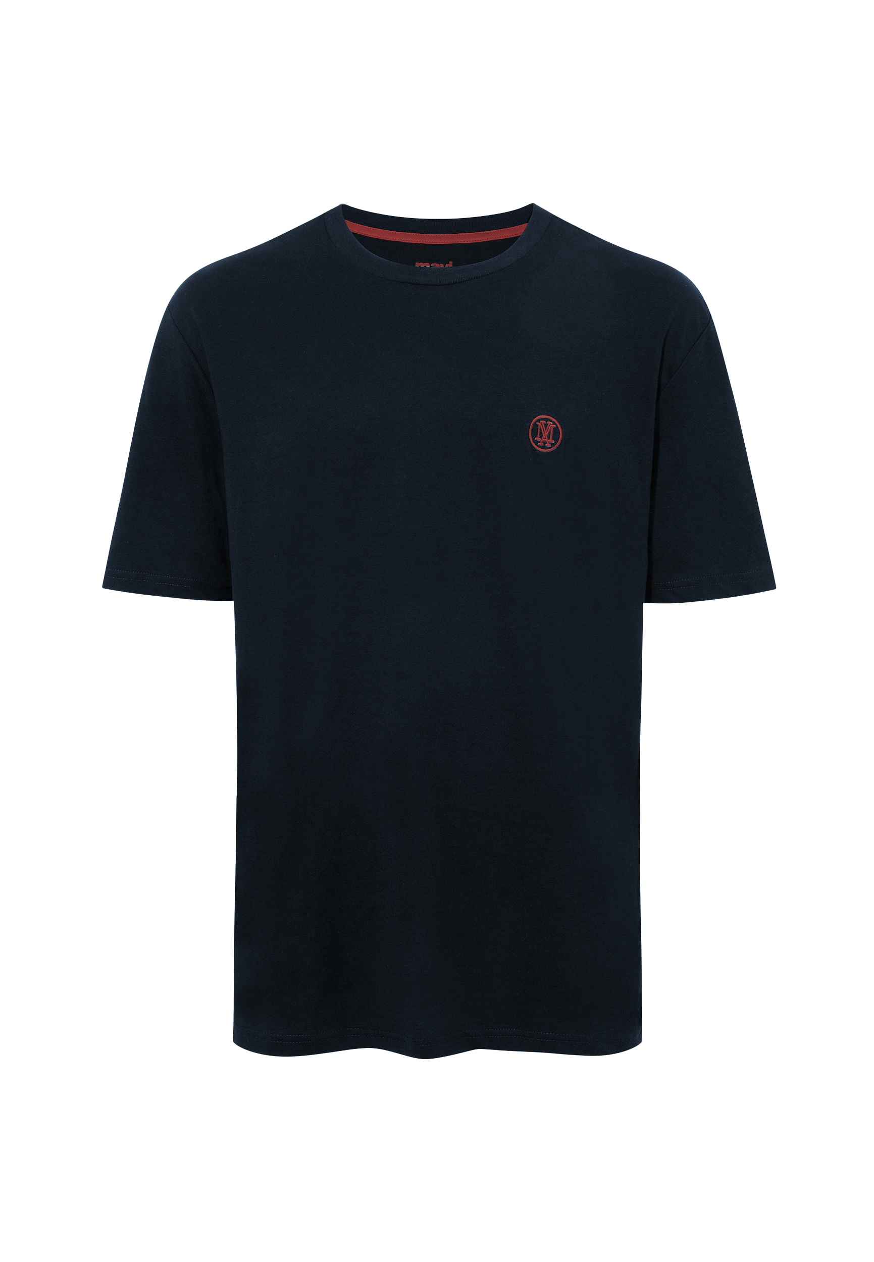 Rundhals-T-Shirt mit markantem Brustlogo Rundhals-T-Shirt mit markantem Brustlogo