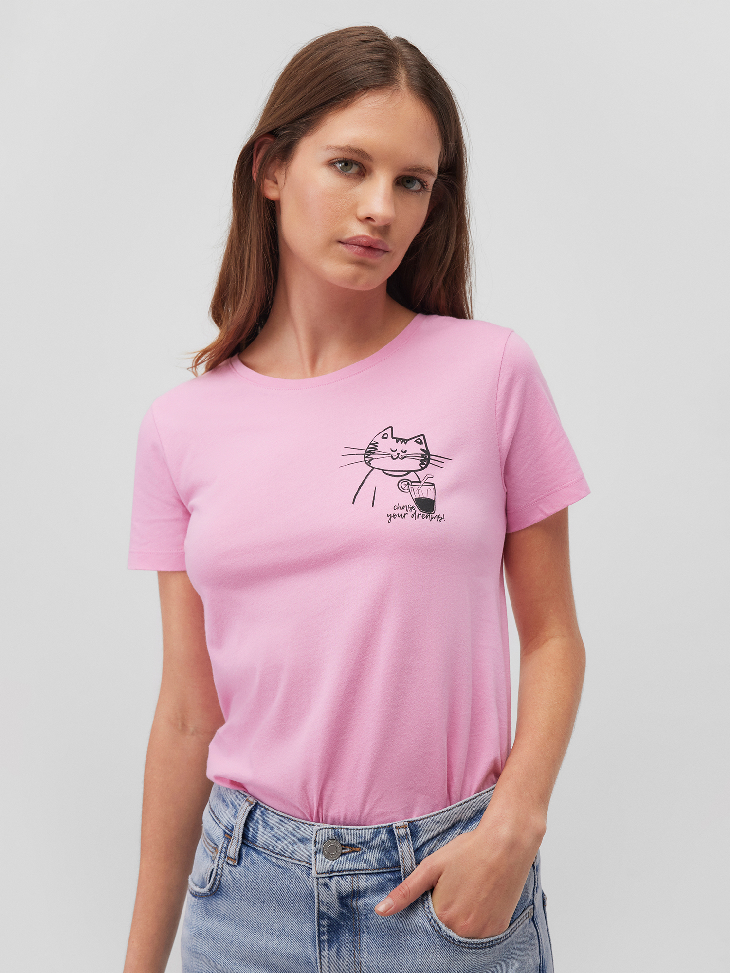 Mavi_25Spring1_moonlite-mauve_1612958-85523_3.jpg Kurzarm T-Shirt mit Motiv Print und Rundhalsausschnitt