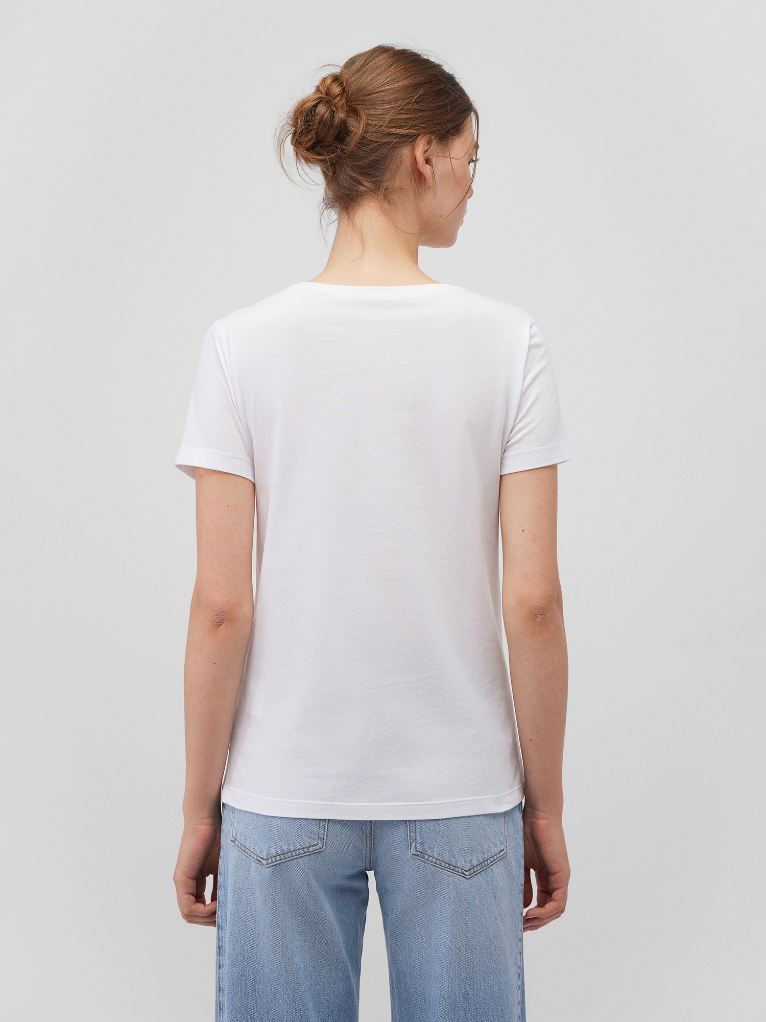 Mavi_25Spring1_white_1612958-620_2.jpg Kurzarm T-Shirt mit Motiv Print und Rundhalsausschnitt