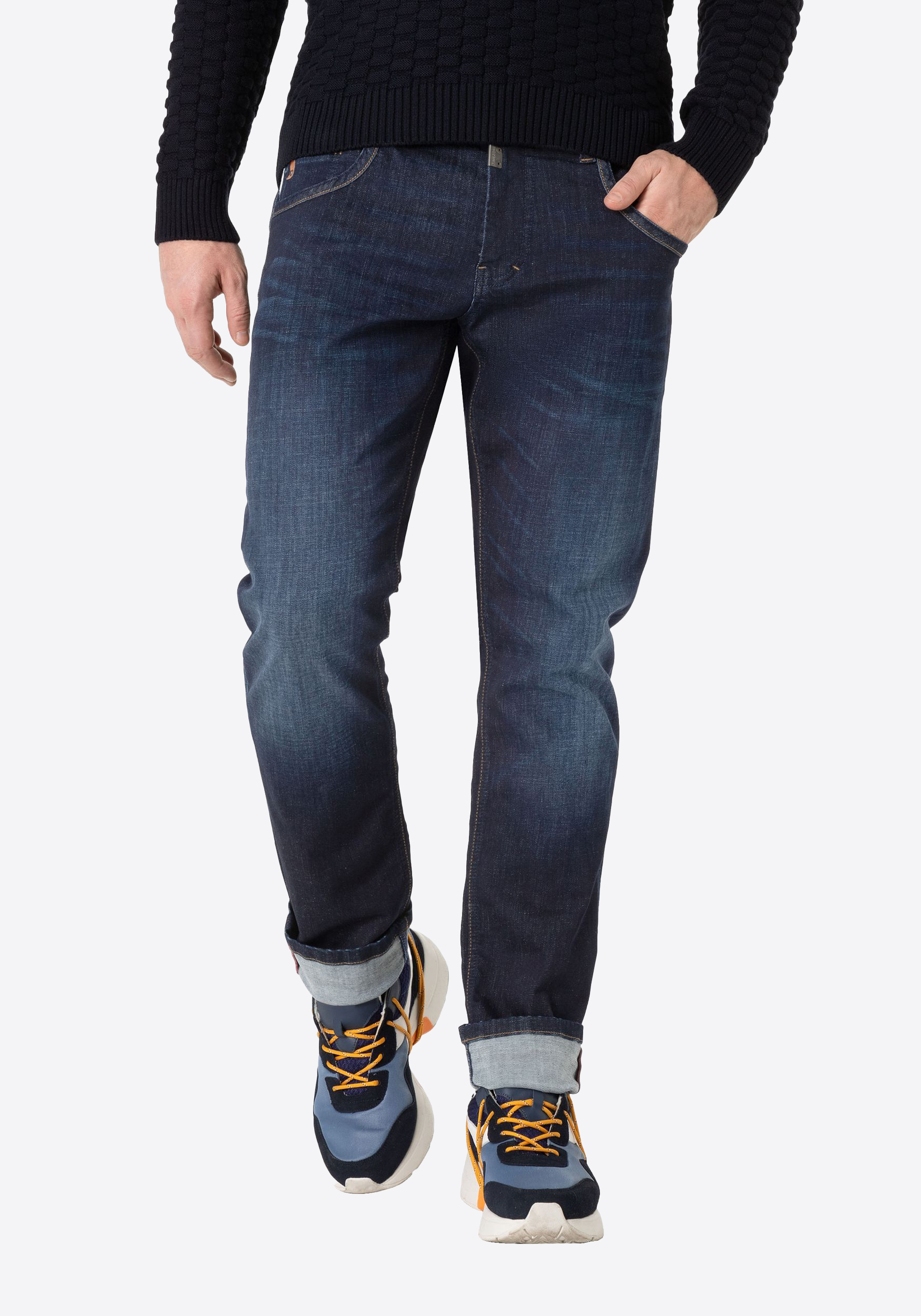 Herrenjeans mit geradem Schnitt und Taschen Herrenjeans mit geradem Schnitt und Taschen