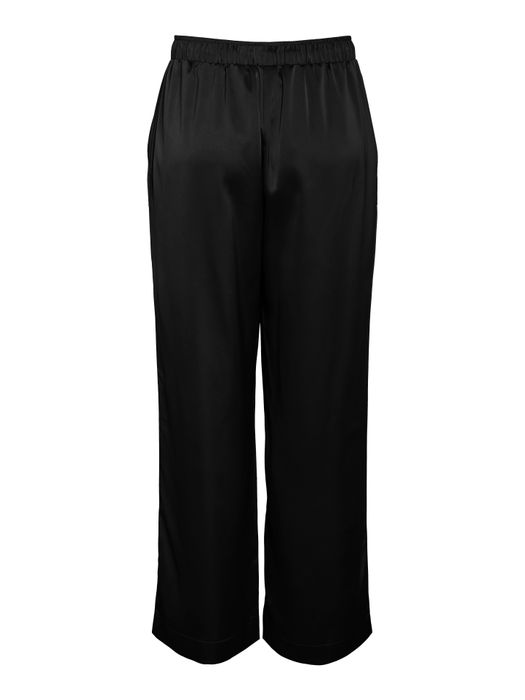 Lockere Hose mit Kordelzug und Seitentaschen, Farbe: Schwarz
