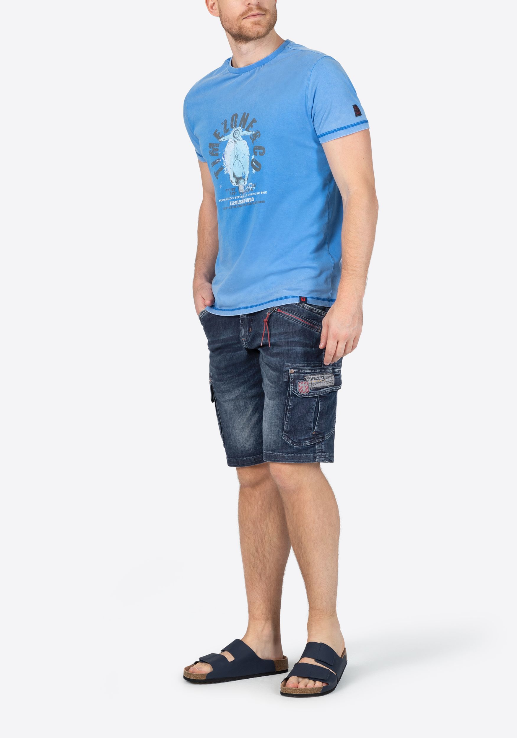 TIMEZONE-Gmb_SS25_30049_25-10025-00-3444_6.jpg Denim Bermuda Jeans Shorts mit Cargo-Taschen