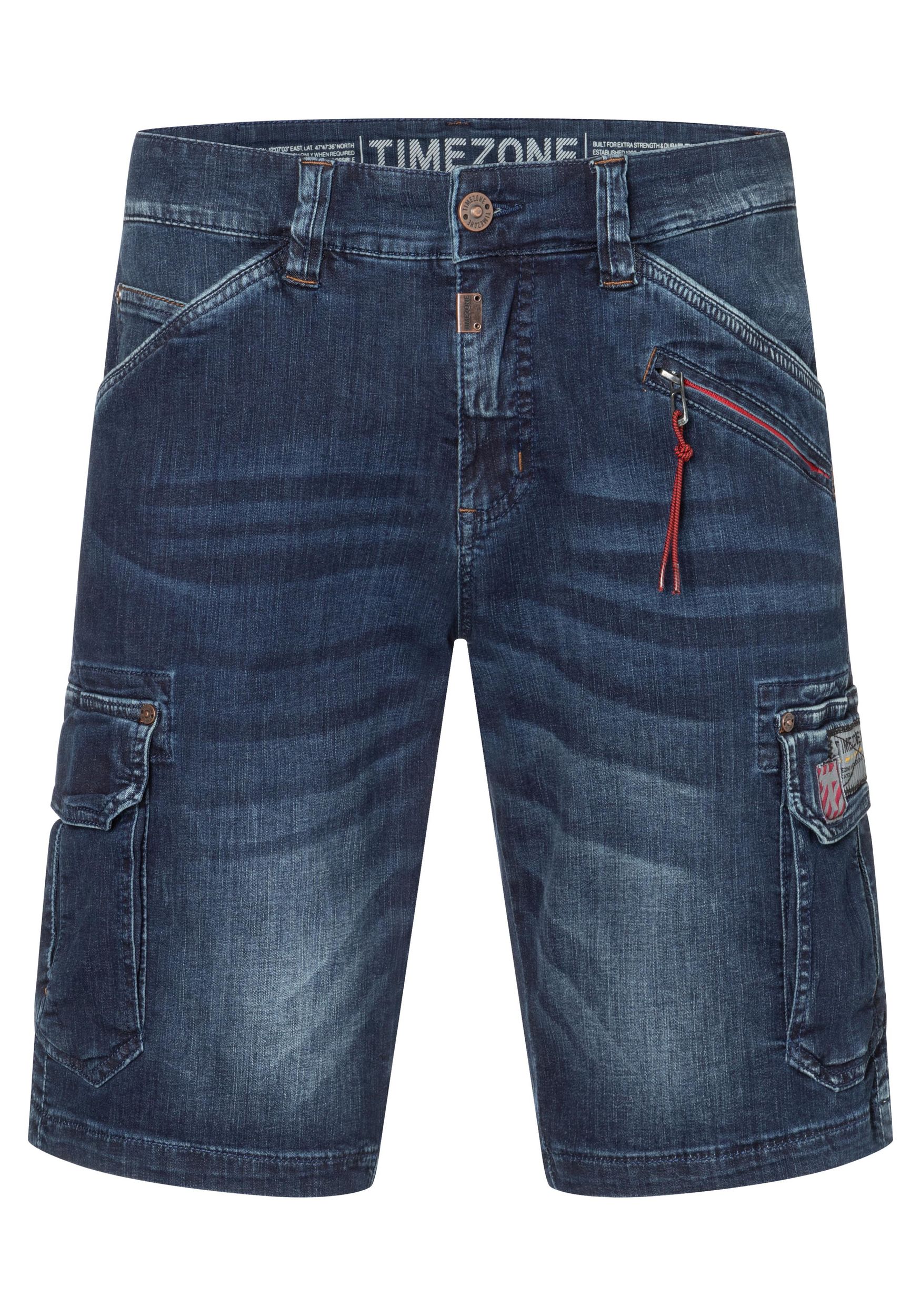 TIMEZONE-Gmb_SS25_30049_25-10025-00-3444.jpg Denim Bermuda Jeans Shorts mit Cargo-Taschen