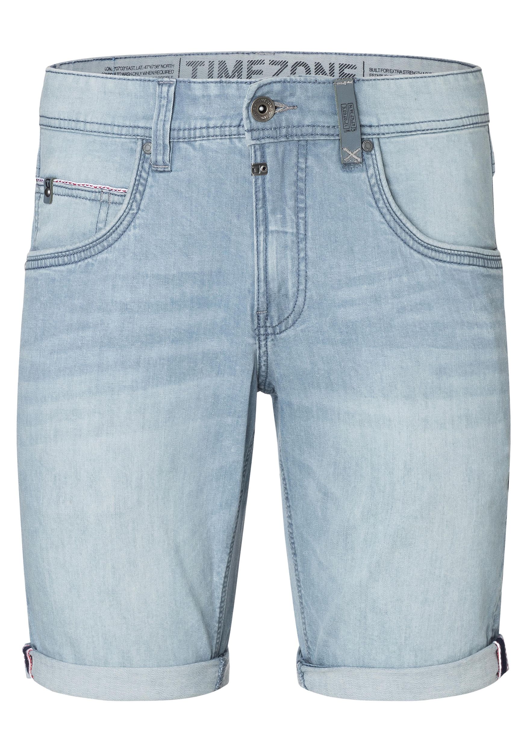 TIMEZONE-Gmb_SS25_3703_25-10013-00-3453.jpg Jeansshorts mit umgeschlagenem Saum und Logo-Detail