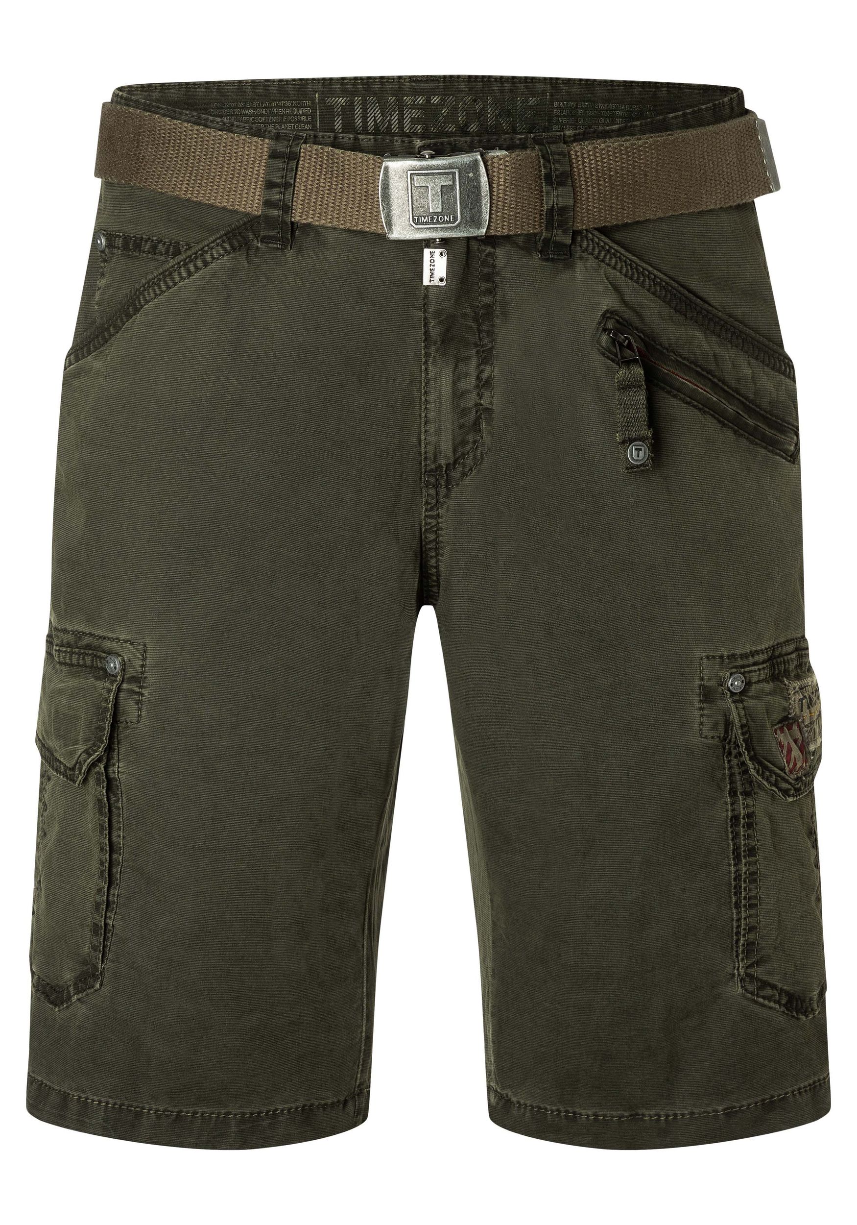 TIMEZONE-Gmb_SS25_4725_24-10051-06-1202.jpg Cargo Jeans Shorts mit Gürtel und Festem Stoff